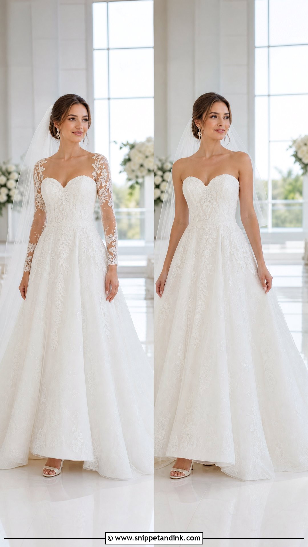 Detachable Illusion Sleeve Wedding Dress - Snippet and Ink - 20 Illusion Sleeve Wedding Dress Ideas