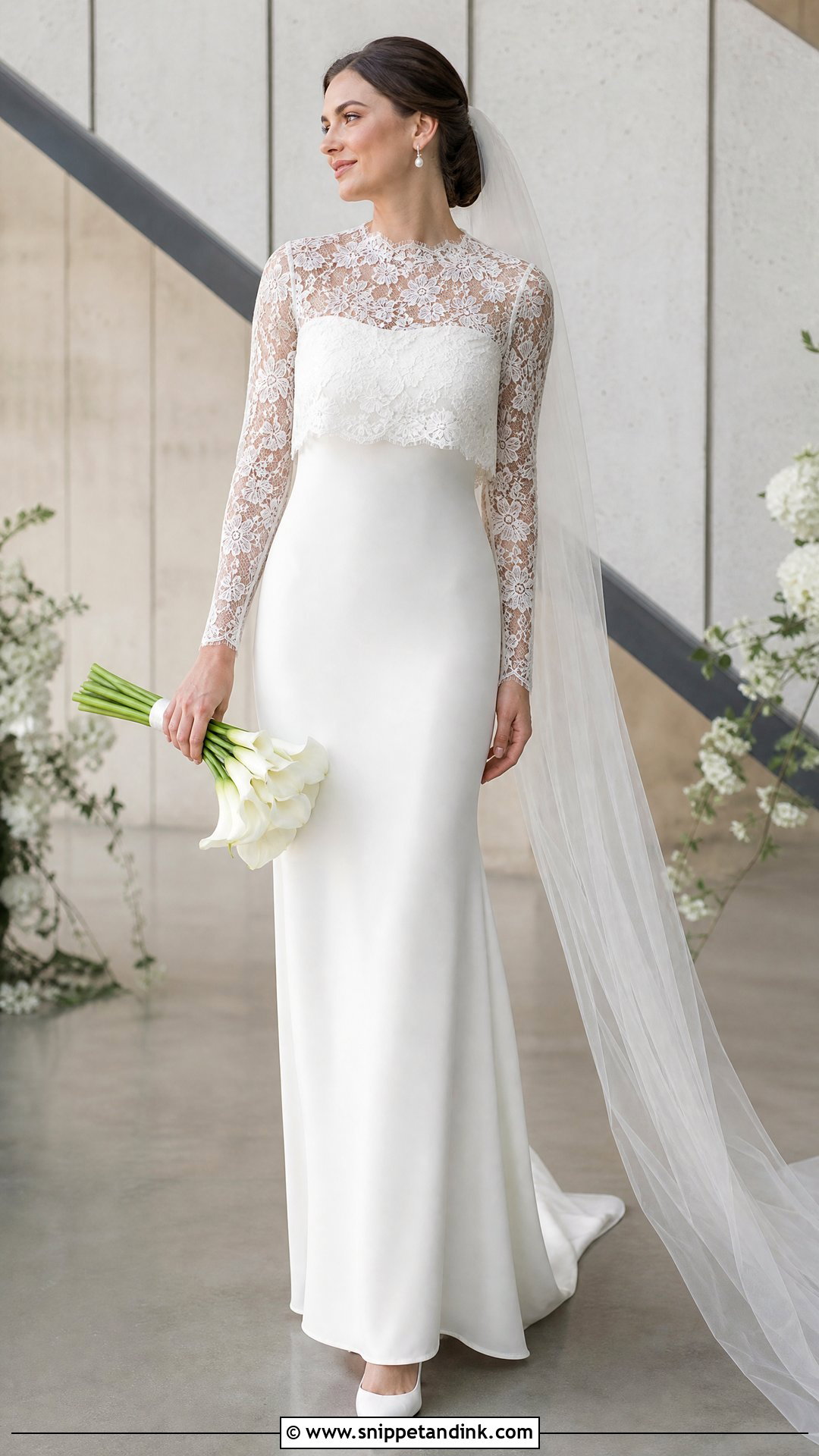 Detachable Lace Top Wedding Dress - Snippet and Ink - 25 Lace Top Wedding Dress Ideas