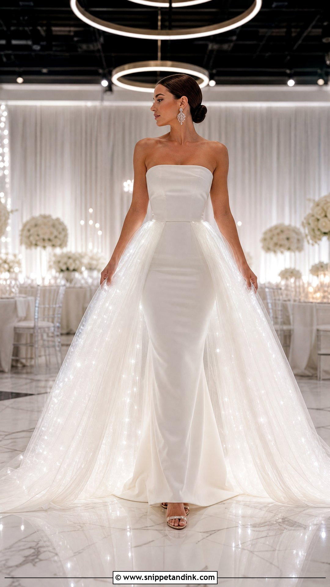Detachable Light Up Overskirt Wedding Dress - Snippet and Ink - 20 Light Up Wedding Dress Ideas