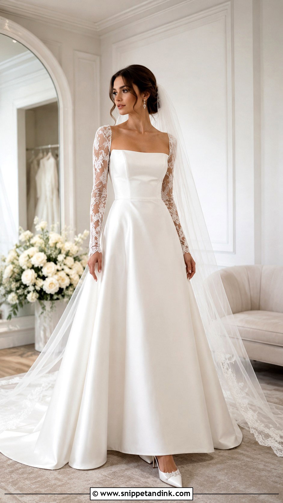 Detachable Long Sleeve Bridal Dress - Snippet and Ink - 20 Long Sleeve Bridal Dresses