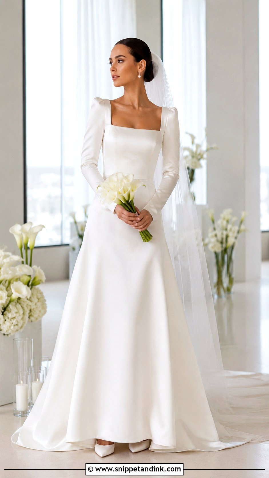 Detachable Long Sleeve Wedding Dress - Snippet and Ink - 20 Minimal Wedding Dress Long Sleeve Ideas