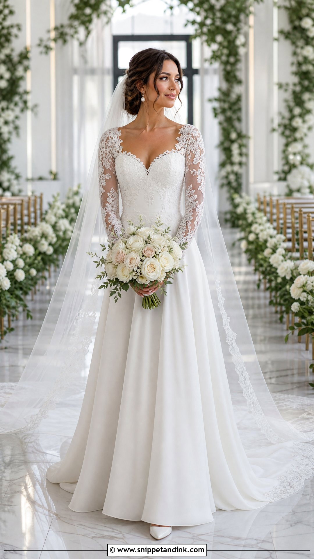 Detachable Long Sleeve Wedding Gown - Snippet and Ink - 20 Wedding Gown Long Sleeve Ideas