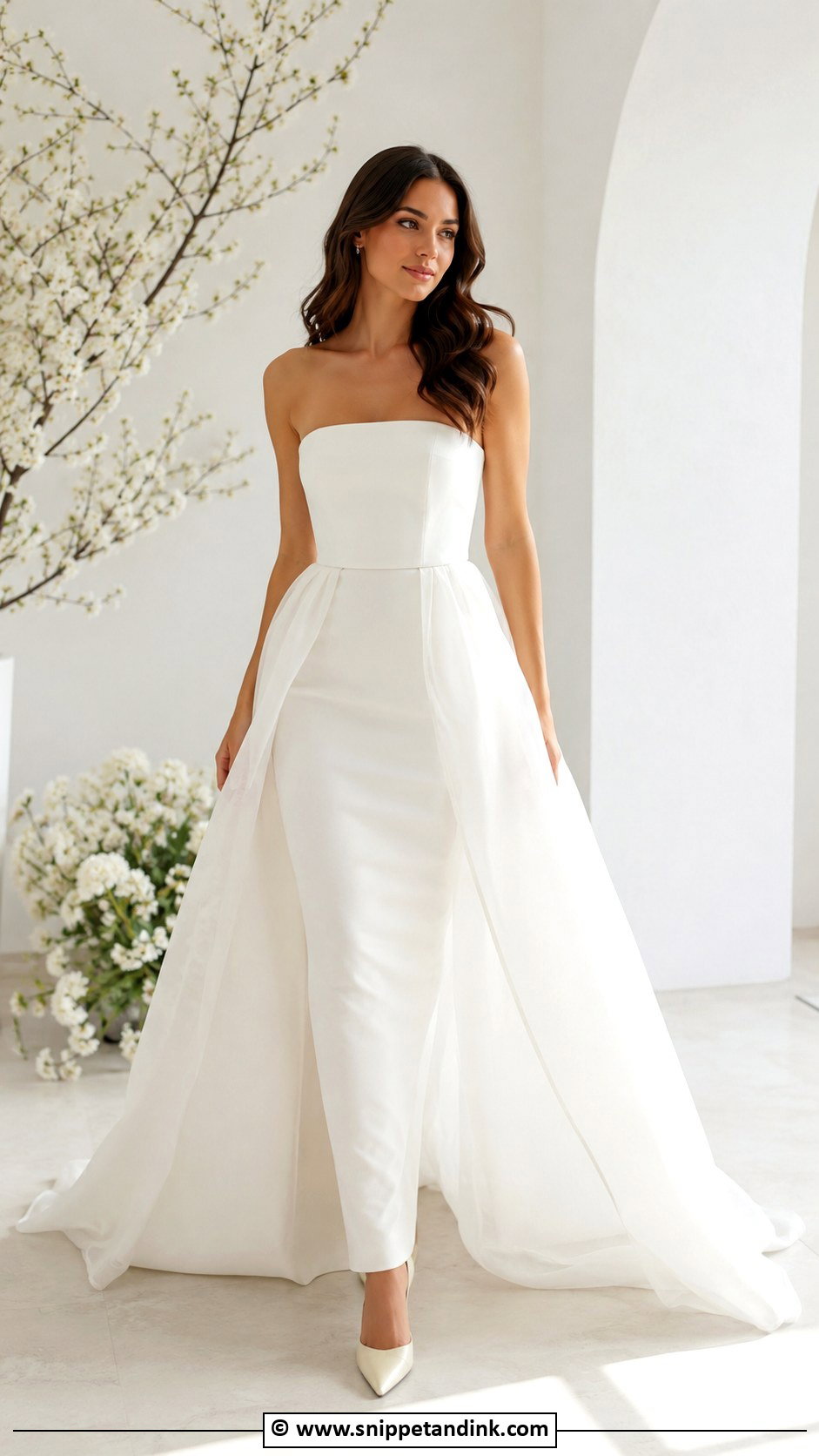 Detachable Organza Overskirt Wedding Dress - Snippet and Ink - 30 Detachable Wedding Dress Ideas
