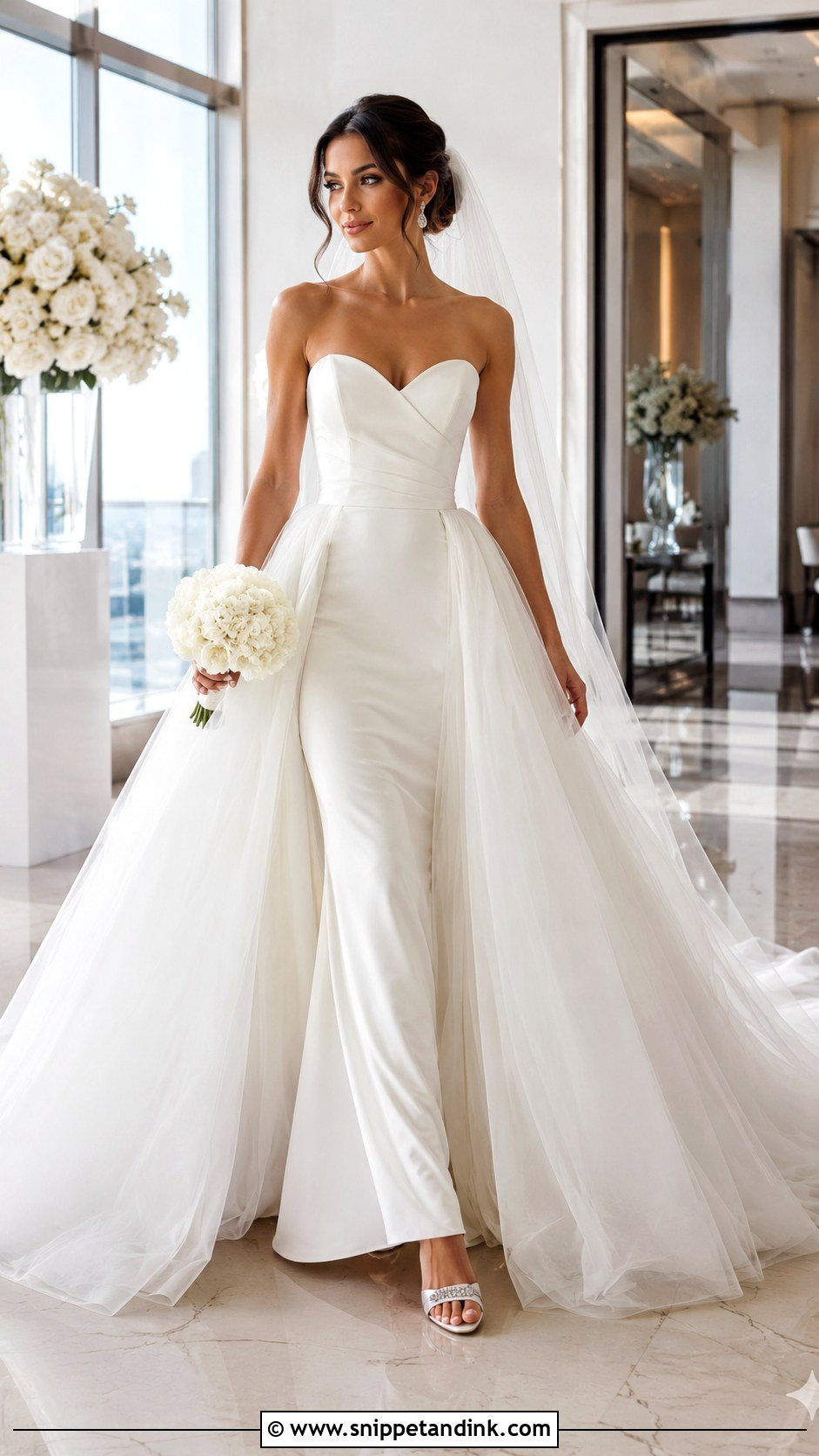 Detachable Overskirt Ball Gown Wedding Dress - Snippet and Ink - 20 Big Poofy Wedding Dresses