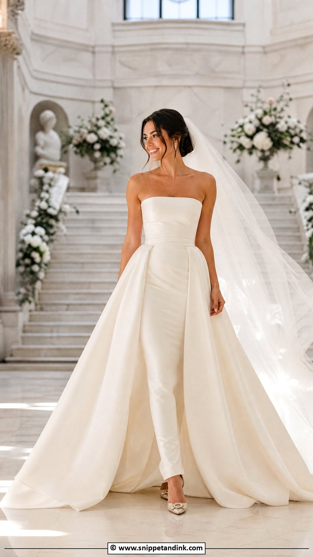 Detachable Overskirt Bridal Dress - Snippet and Ink - 35 Latest Bridal Dresses