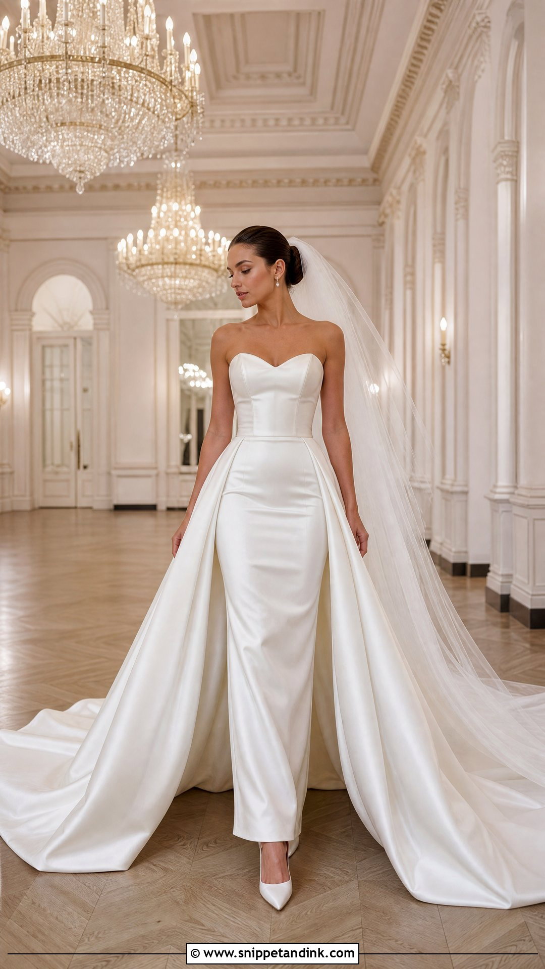 Detachable Overskirt Bridal Dress - Snippet and Ink - 20 Modern Bridal Dress Ideas