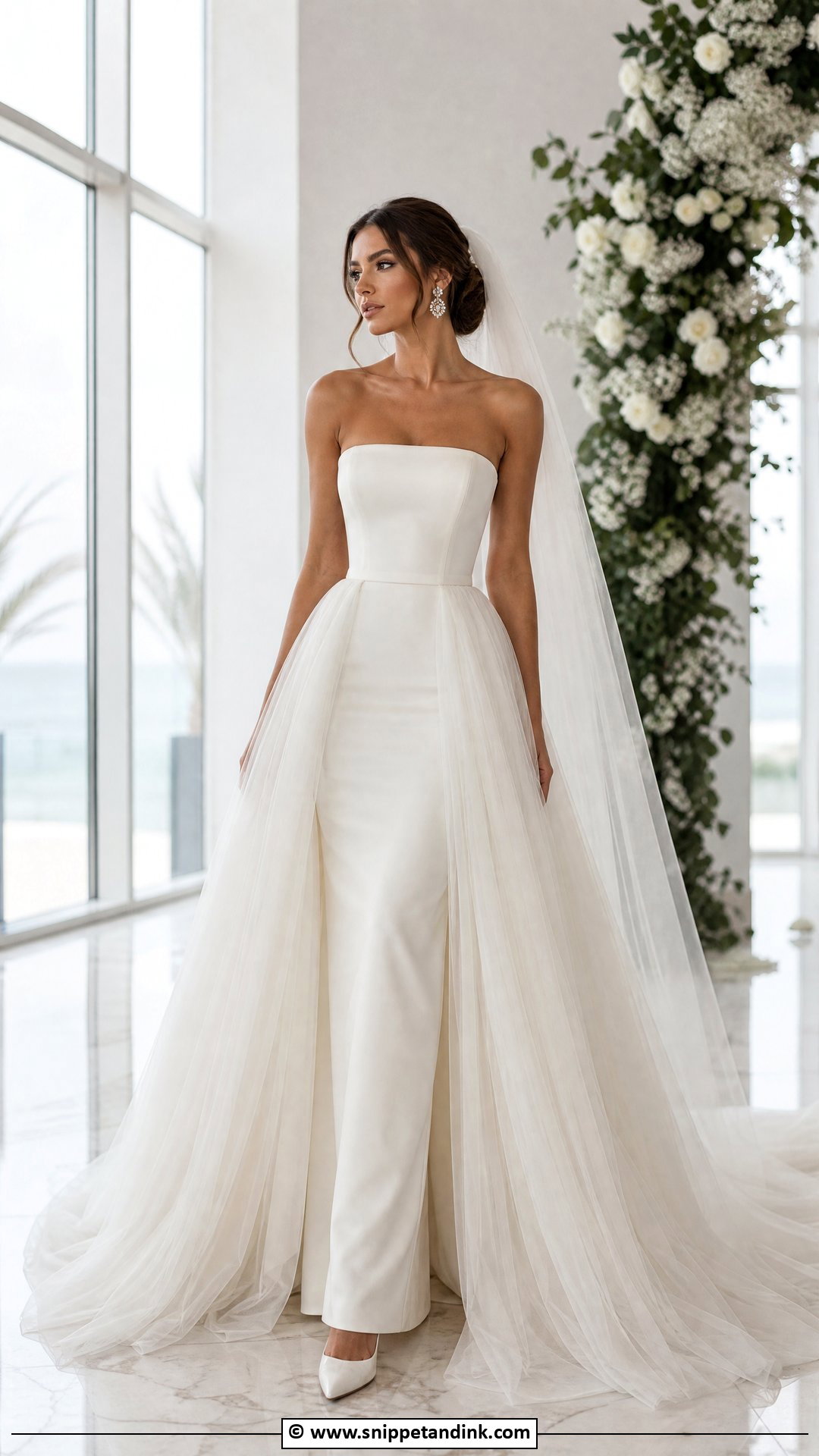 Detachable Overskirt Bridal Dress - Snippet and Ink - 35 Bridal Dress Ideas
