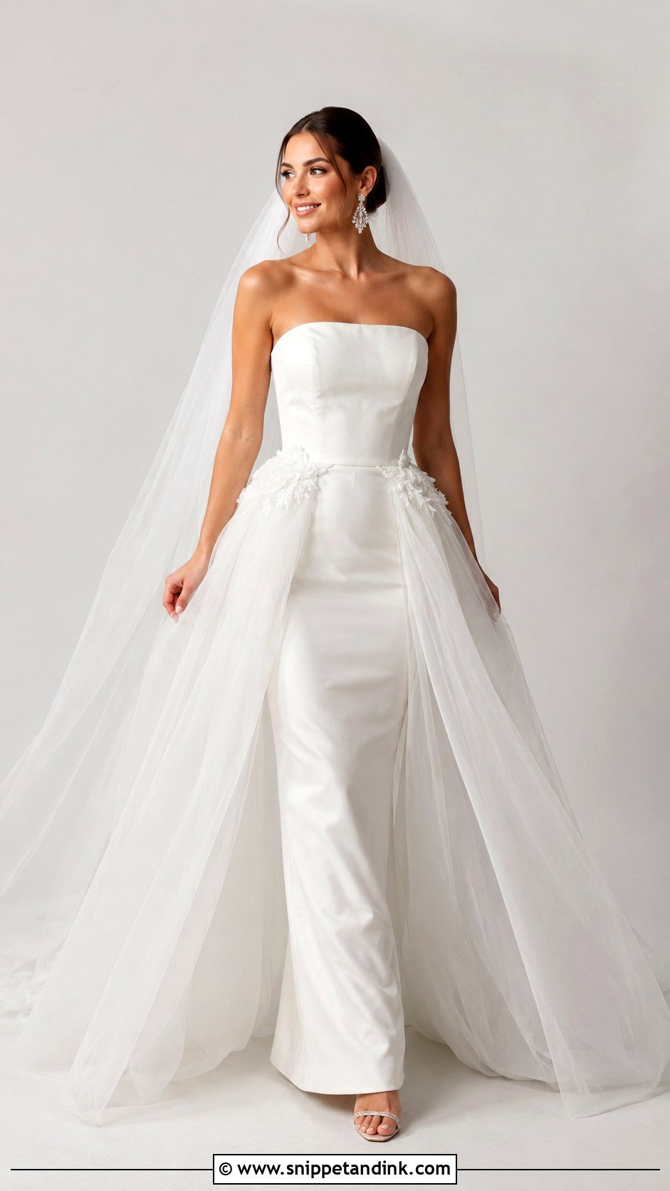 Detachable Overskirt Bride Dress - Snippet and Ink - 25 Bride Dress 2025 Ideas