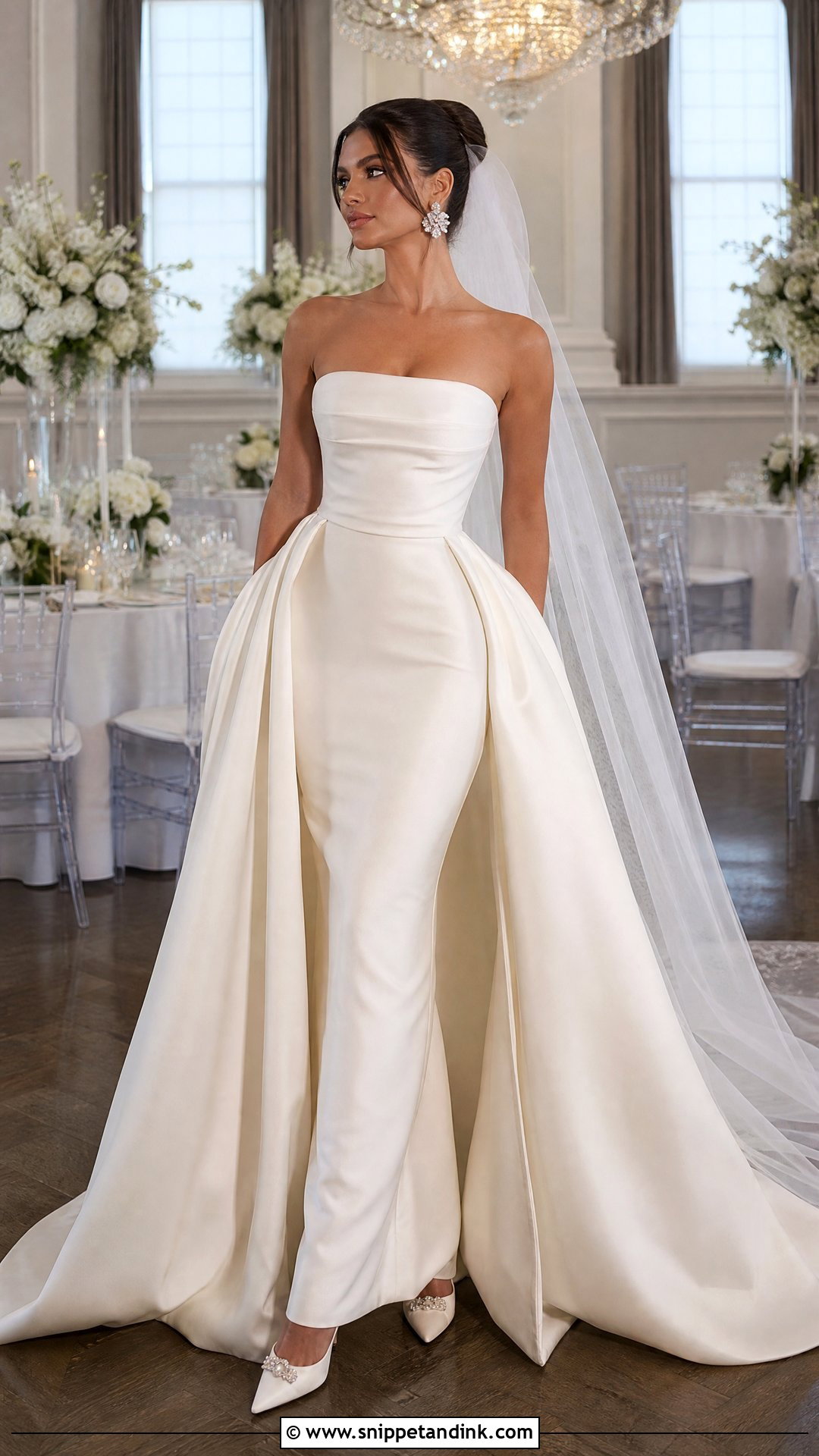 Detachable Overskirt Bride Look - Snippet and Ink - 20 Perfect Bride Ideas