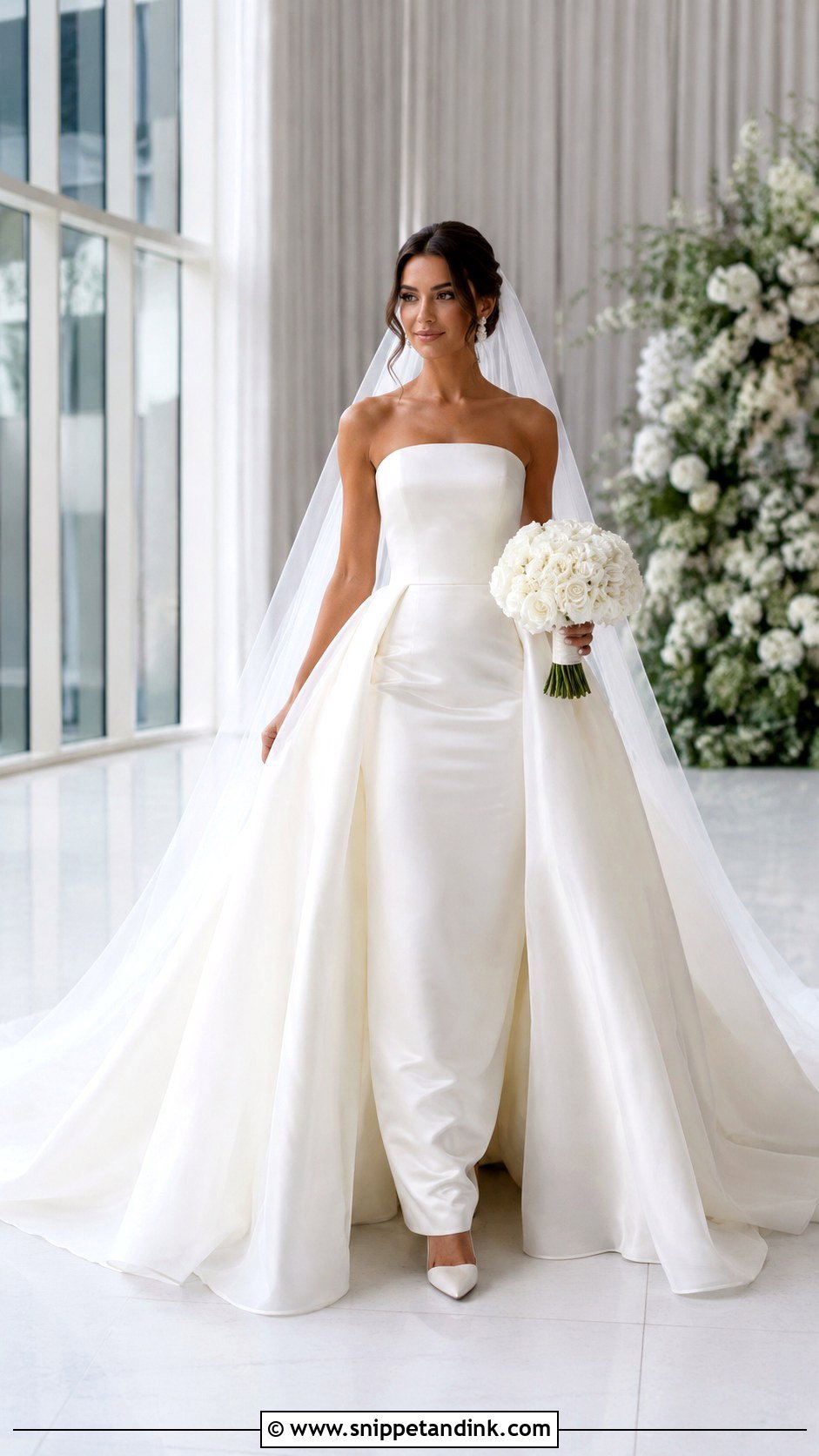 Detachable Overskirt Bride Look - Snippet and Ink - 20 Cute Bride Ideas