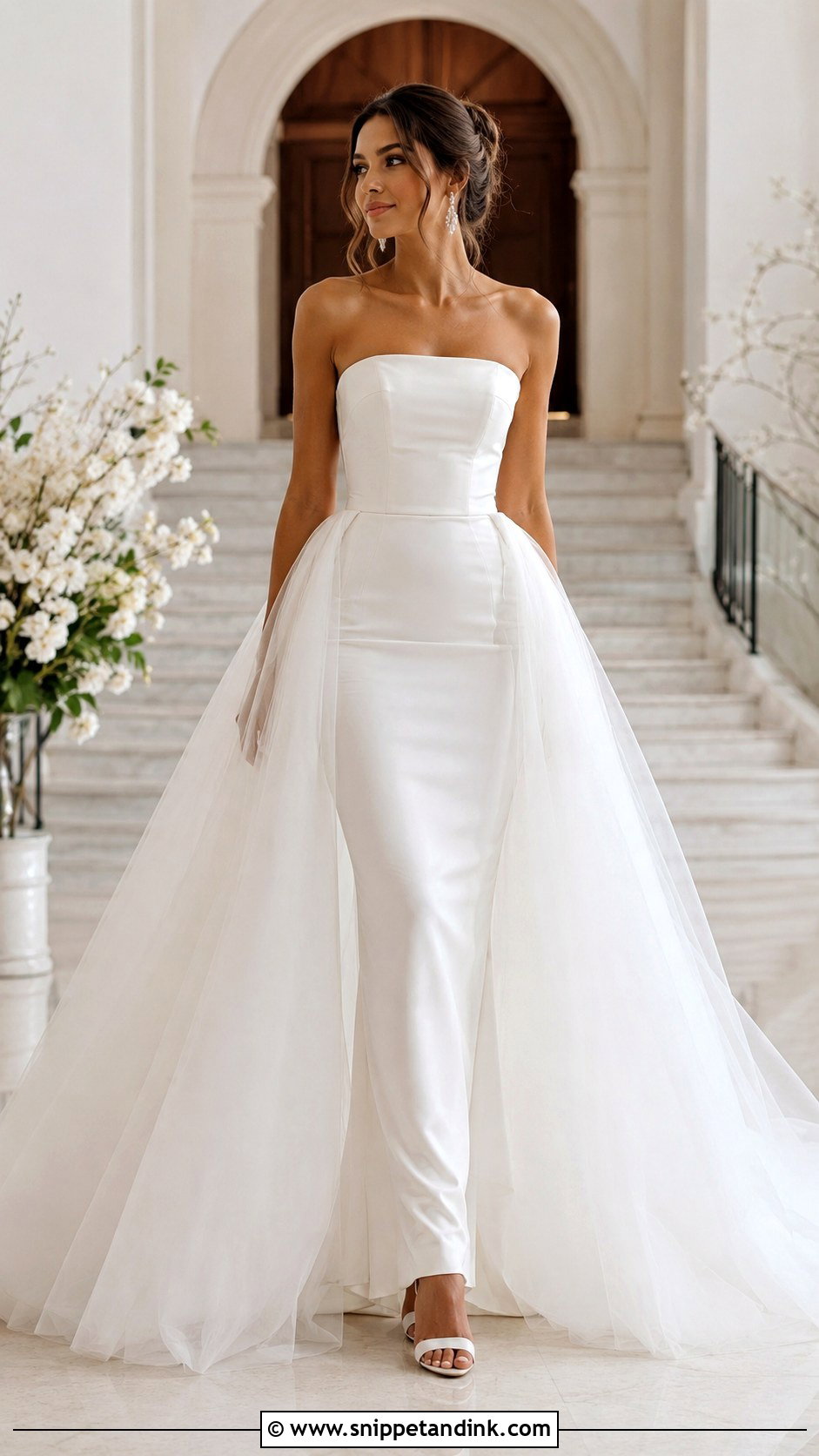 Detachable Overskirt Cape With Wedding Dress - Snippet and Ink - 25 Wedding Dress Coverup Ideas