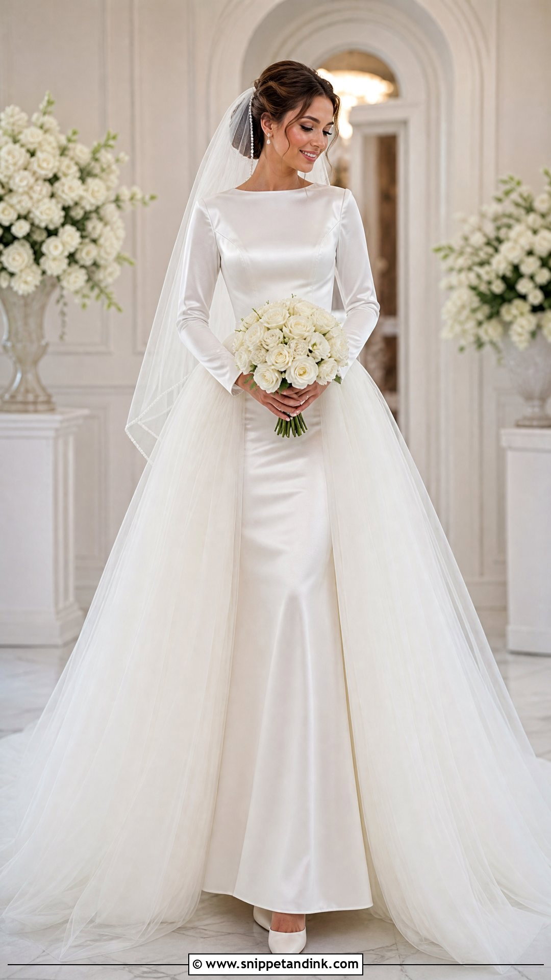 Detachable Overskirt Christian Bride Gown - Snippet and Ink - 25 Christian Bride Gowns
