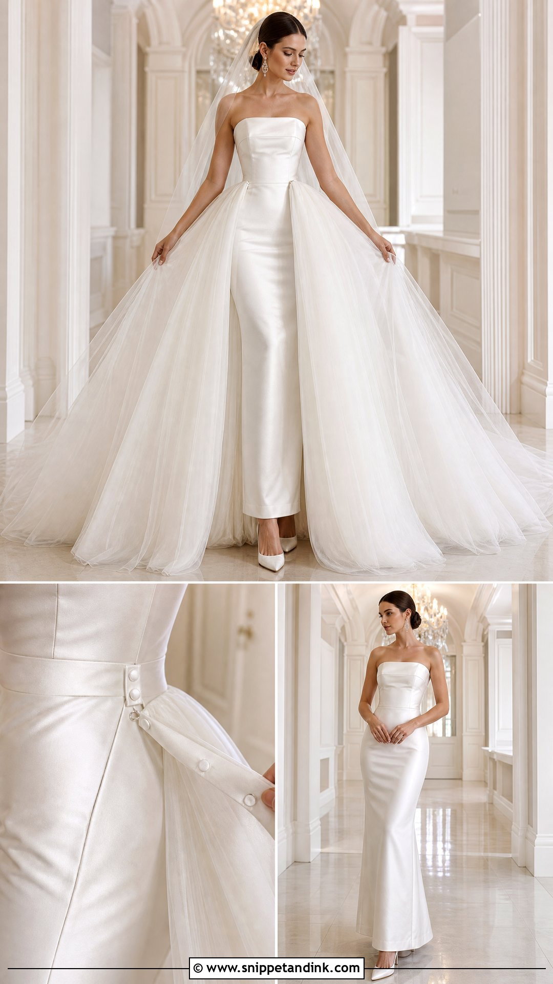Detachable Overskirt Couture Bridal Gown - Snippet and Ink - 25 Couture Bridal Gowns
