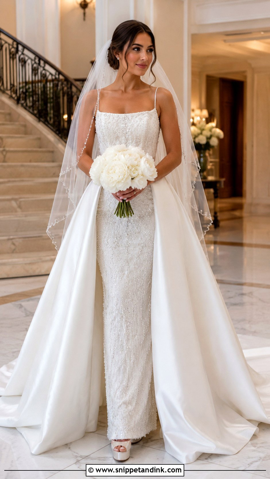 Detachable Overskirt Couture Wedding Dress - Snippet and Ink - 20 Hey Couture Wedding Dress Ideas