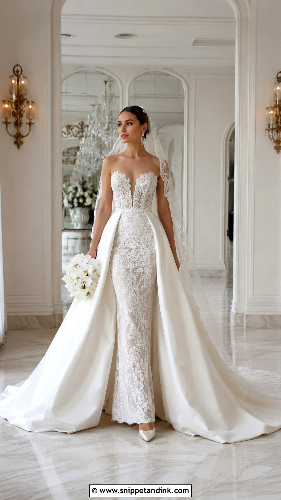 Detachable Overskirt Couture Wedding Dress - Snippet and Ink - 20 Couture Wedding Dresses