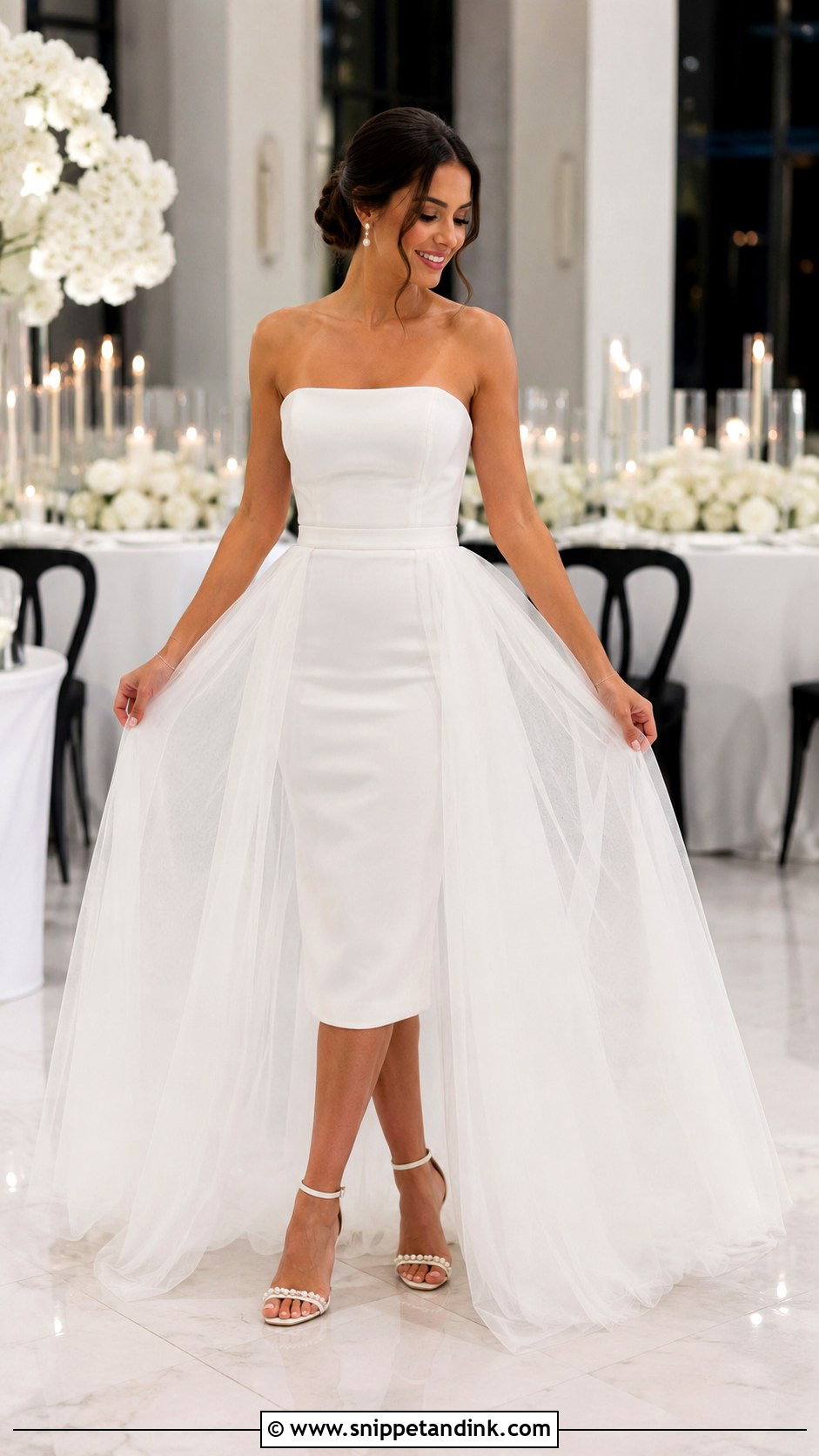 Detachable Overskirt First Dance Dress - Snippet and Ink - 20 First Dance Dress Ideas
