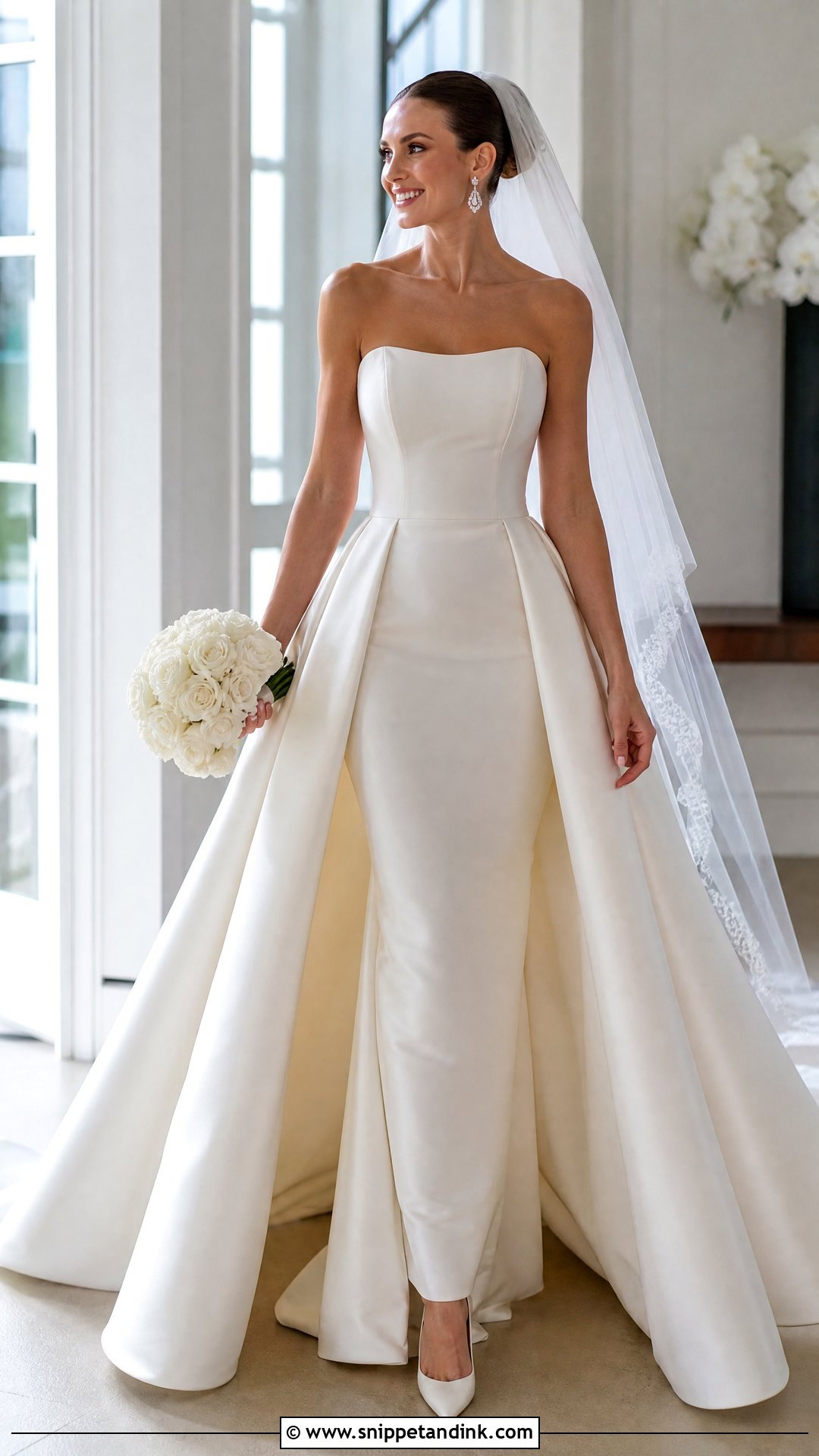 Detachable Overskirt Gown Wedding Dress - Snippet and Ink - 25 Gown Wedding Dress Ideas