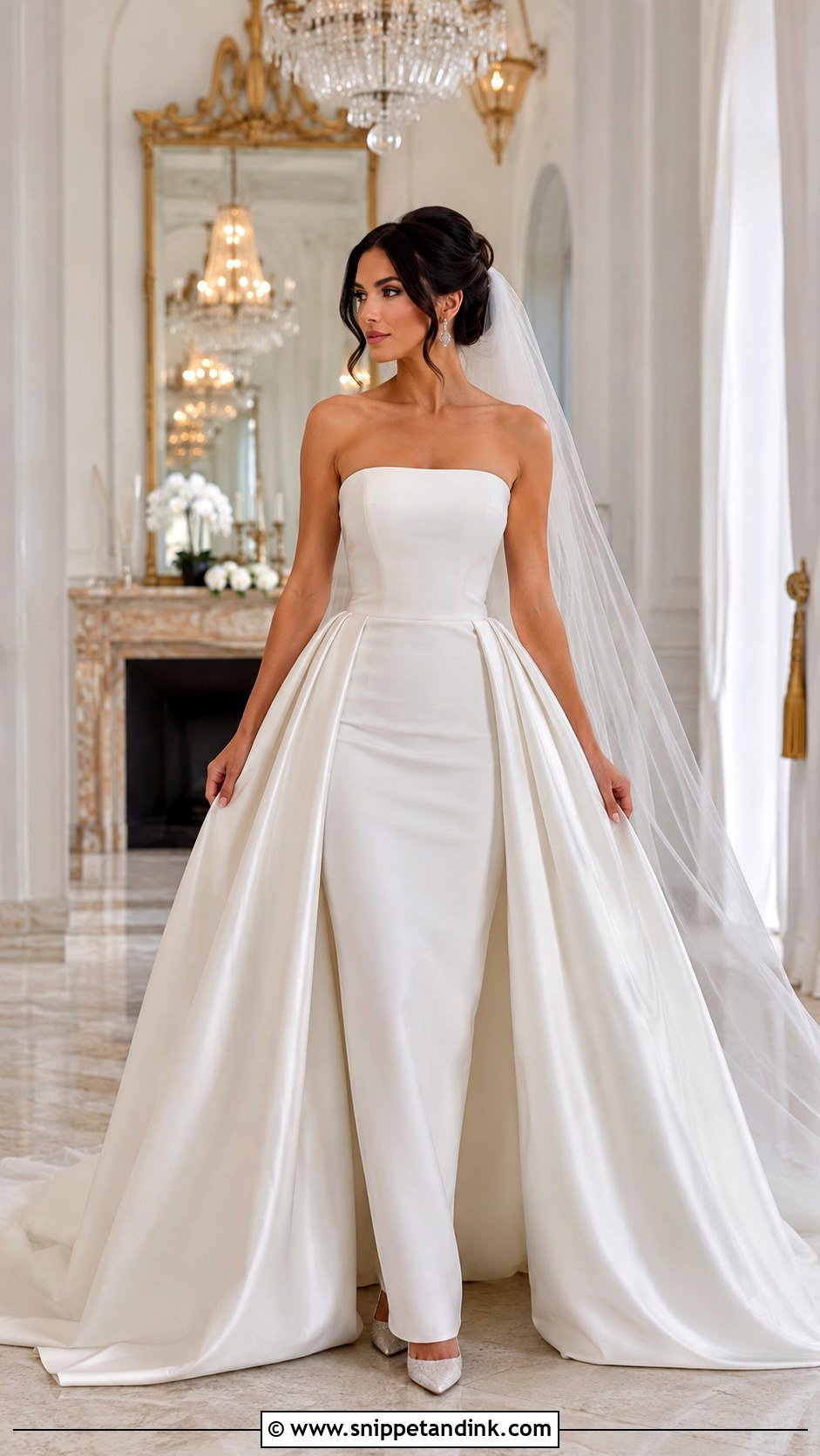 Detachable Overskirt Marriage Gown - Snippet and Ink - 20 Marriage Gowns Brides