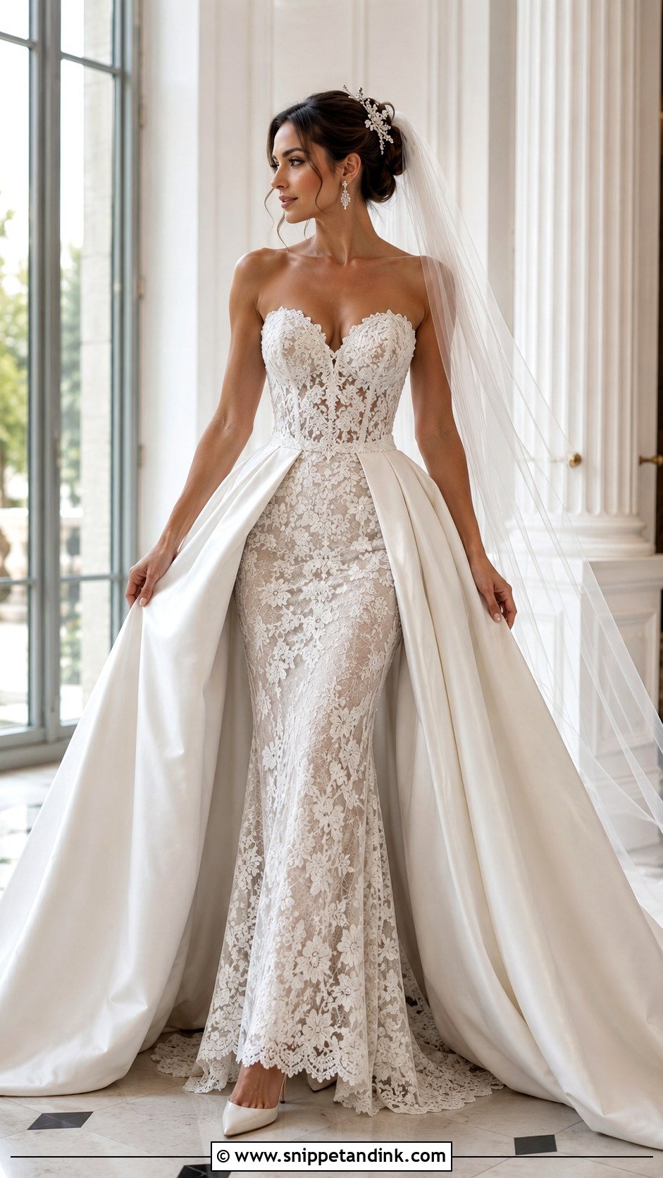 Detachable Overskirt Marriage Gown - Snippet and Ink - 20 Marriage Gown Ideas