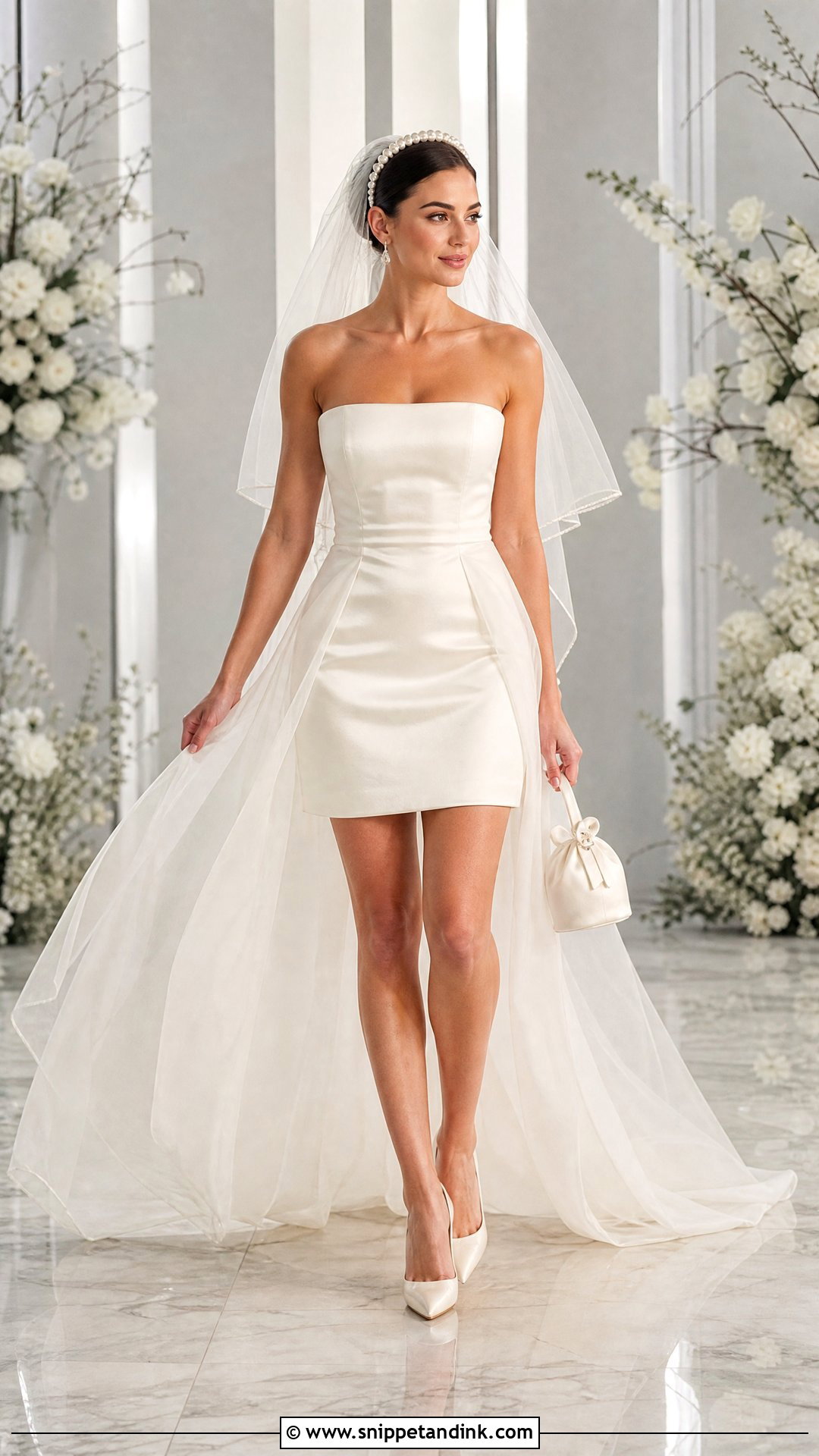 Detachable Overskirt Mini Wedding Dress Outfit - Snippet and Ink - 20 Simple Wedding Dress Casual Short Classy Ideas