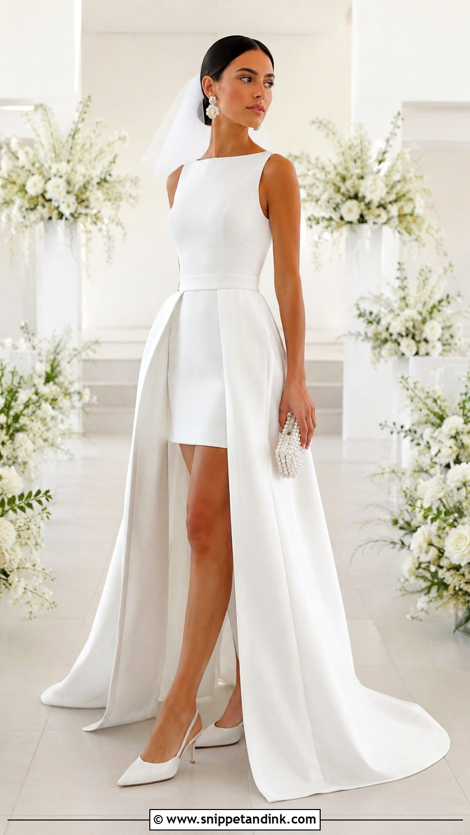 Detachable Overskirt Mod Wedding Dress - Snippet and Ink - 20 Mod Wedding Dress Ideas