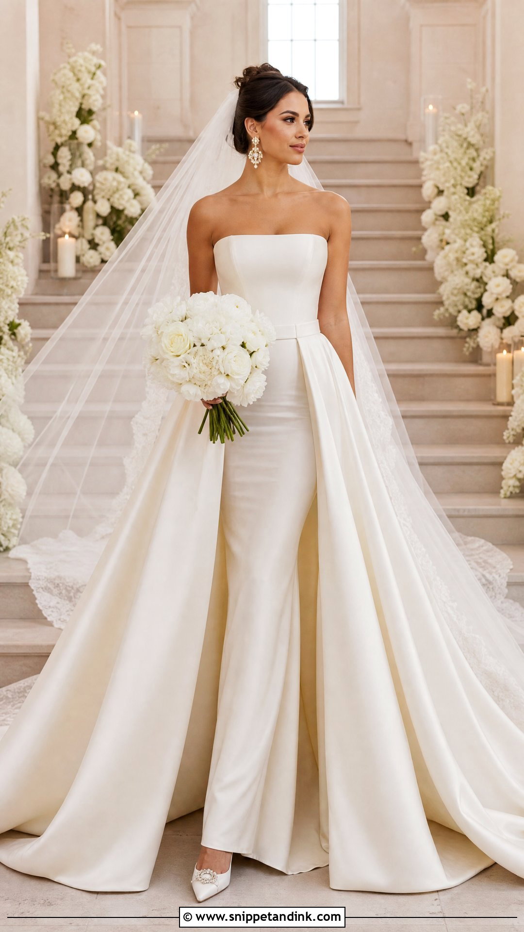 Detachable Overskirt Princess Ballgown Wedding Dress - Snippet and Ink - 20 Wedding Dress Princess Ballgown Ideas