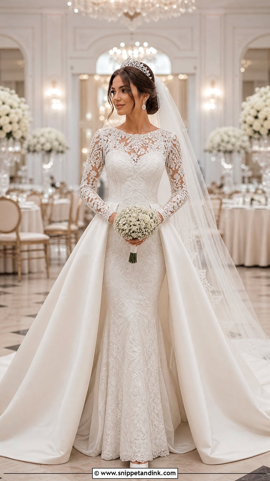Detachable Overskirt Royal Bride Dress - Snippet and Ink - 20 Royal Bride Dress Ideas