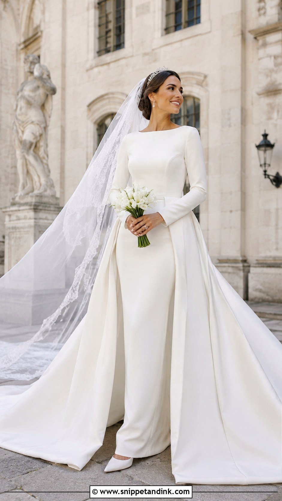 Detachable Overskirt Royal Wedding Dress - Snippet and Ink - 20 Royal Wedding Dress Aesthetic Ideas