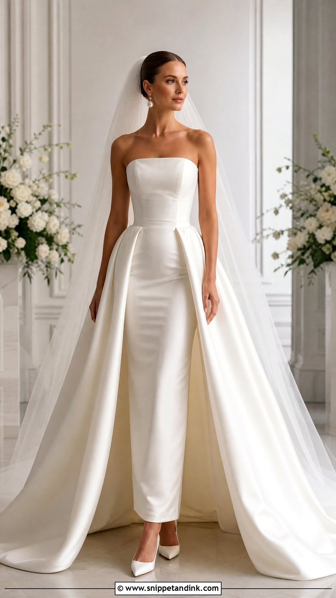 Detachable Overskirt Taffeta Wedding Dress - Snippet and Ink - 25 Taffeta Wedding Dress Ideas