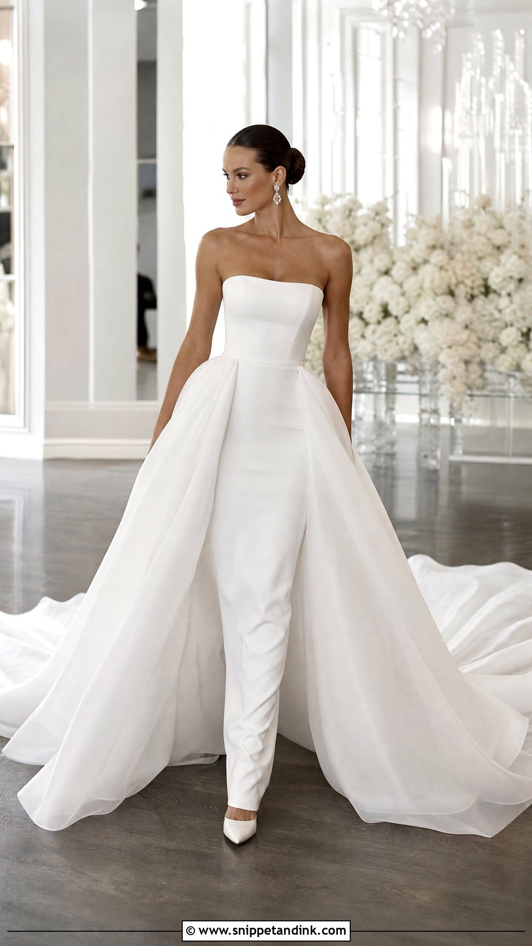 Detachable Overskirt Train Wedding Dress - Snippet and Ink - 25 Dress Train Ideas