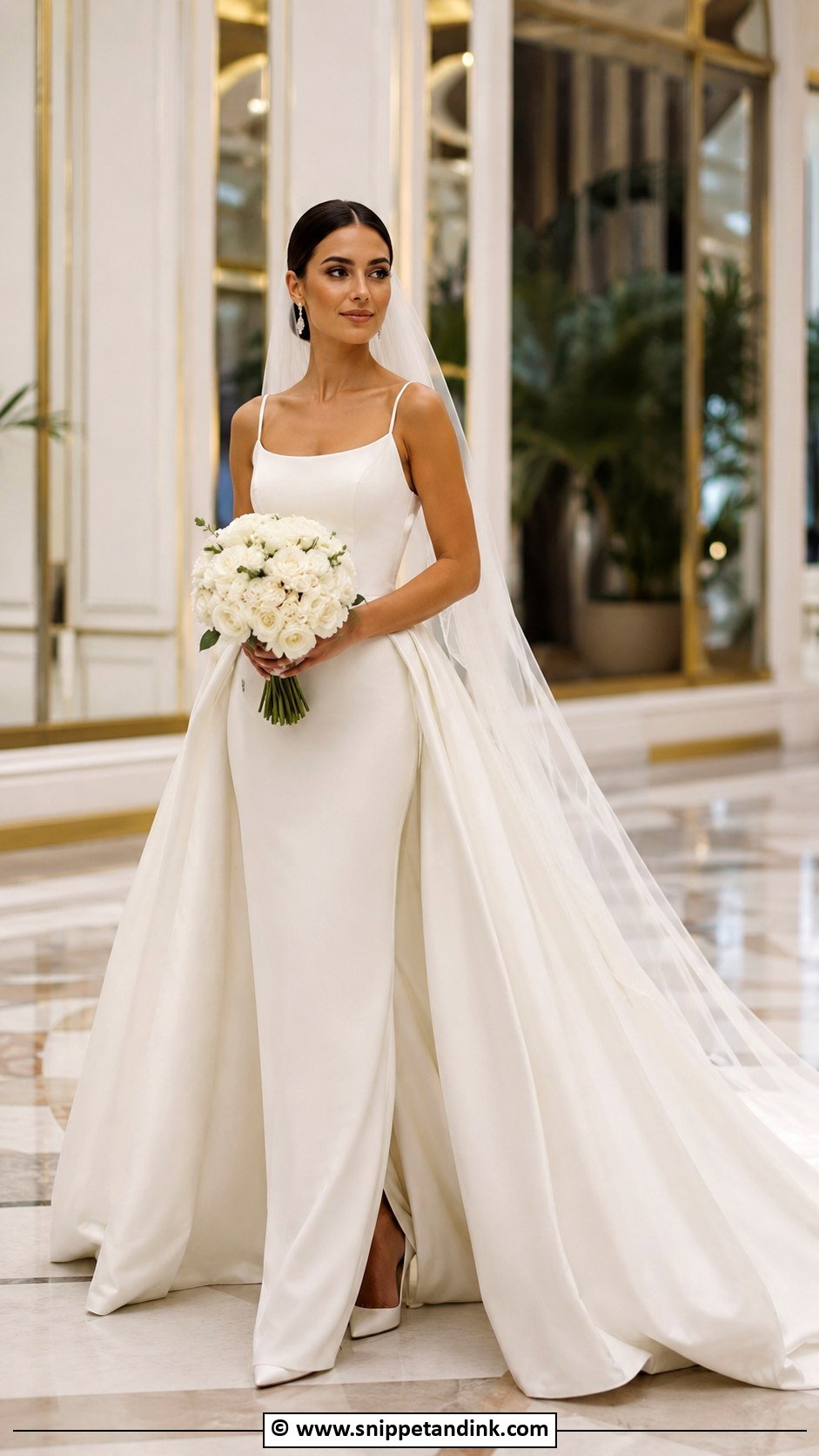 Detachable Overskirt Wedding Dress - Snippet and Ink - 25 Enchanting Wedding Dress Ideas