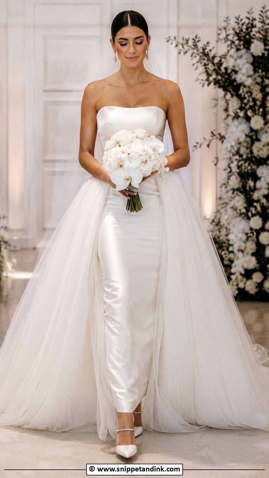 Detachable Overskirt Wedding Dress - Snippet and Ink - 30 Wedding Dress 2024 Ideas