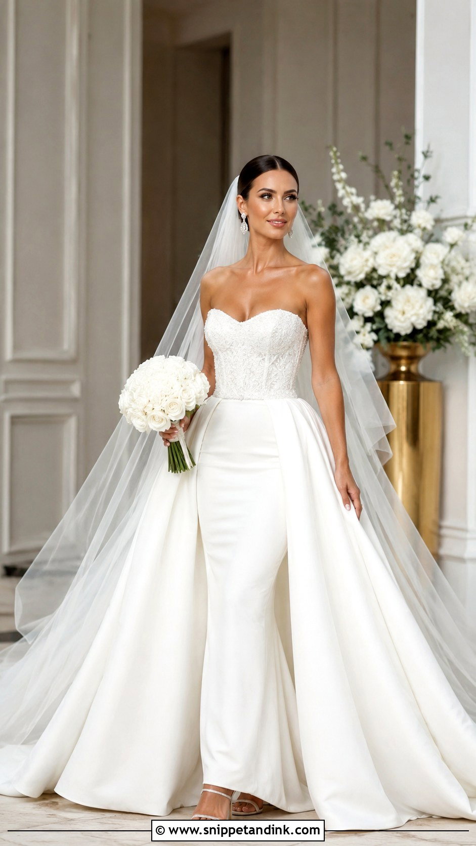 Detachable Overskirt Wedding Dress - Snippet and Ink - 25 Bride Wedding Dress Ideas