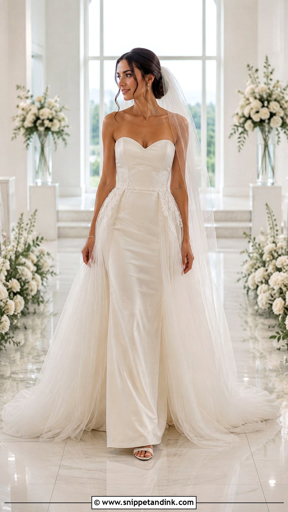 Detachable Overskirt Wedding Dress - Snippet and Ink - 30 My Dream Wedding Dress Ideas