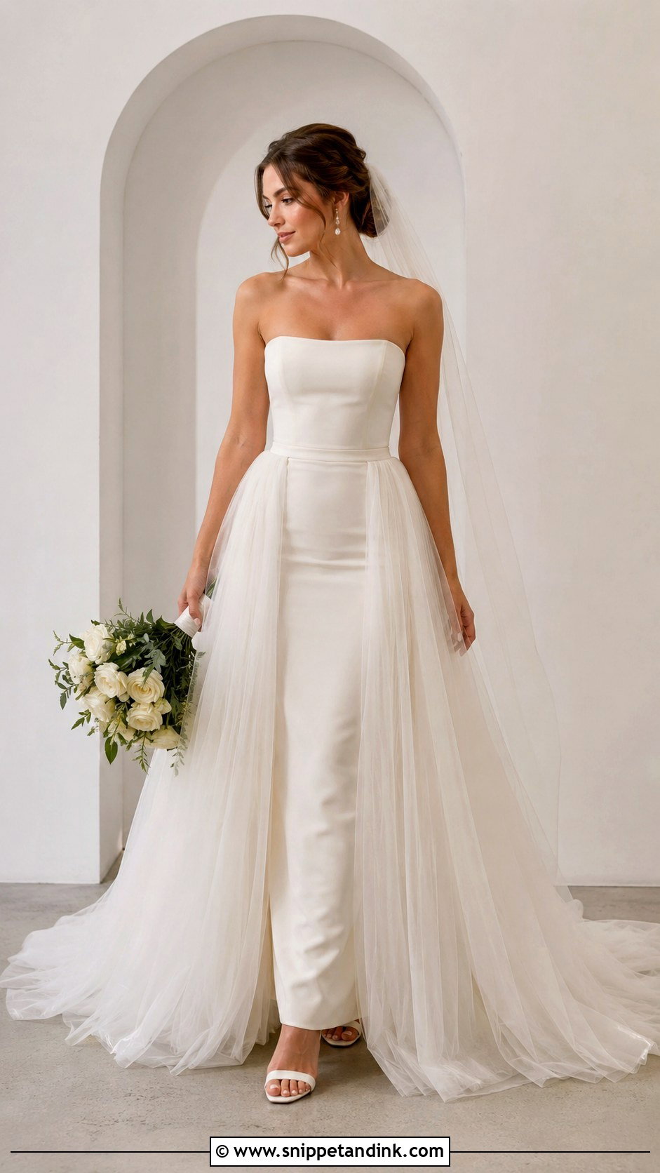 Detachable Overskirt Wedding Dress - Snippet and Ink - 30 Wedding Dresses Aesthetic