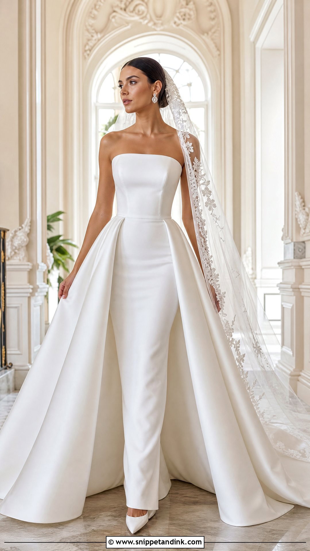 Detachable Overskirt Wedding Dress - Snippet and Ink - 20 Bride Dresses 2025