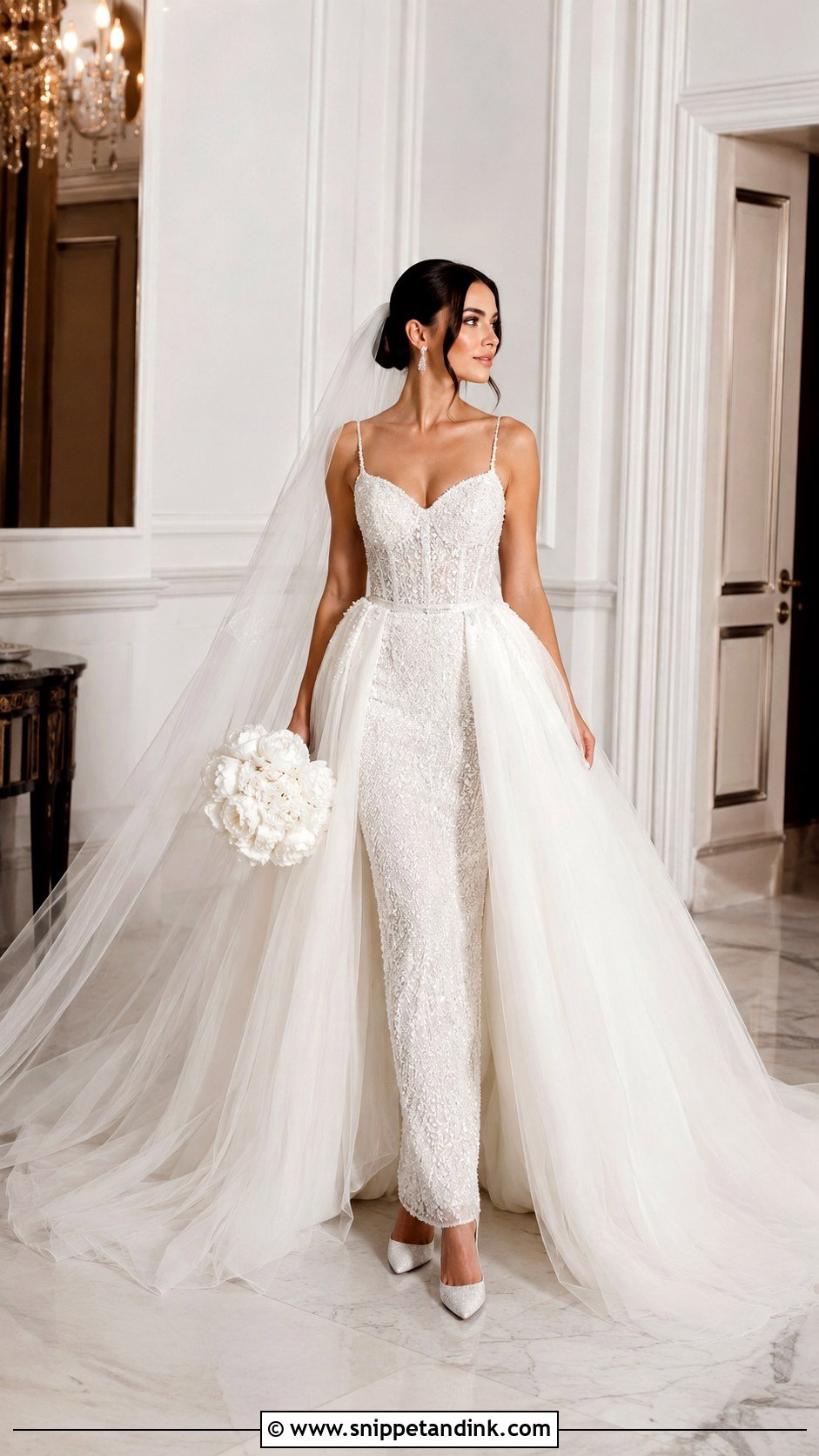 Detachable Overskirt Wedding Dress - Snippet and Ink - 20 Creative Wedding Dress Ideas