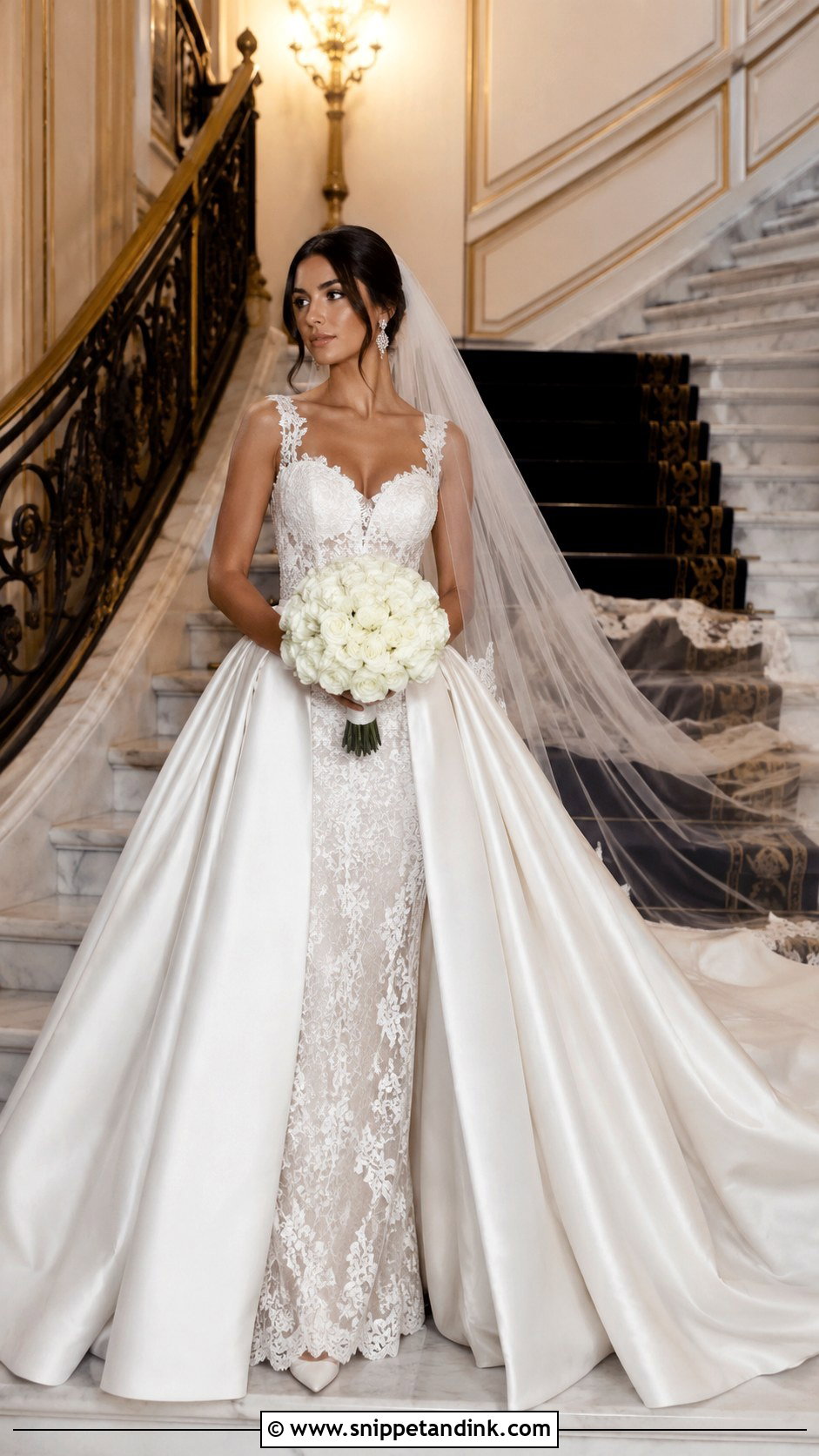 Detachable Overskirt Wedding Dress - Snippet and Ink - 20 Elegant Luxury Wedding Dress Ideas