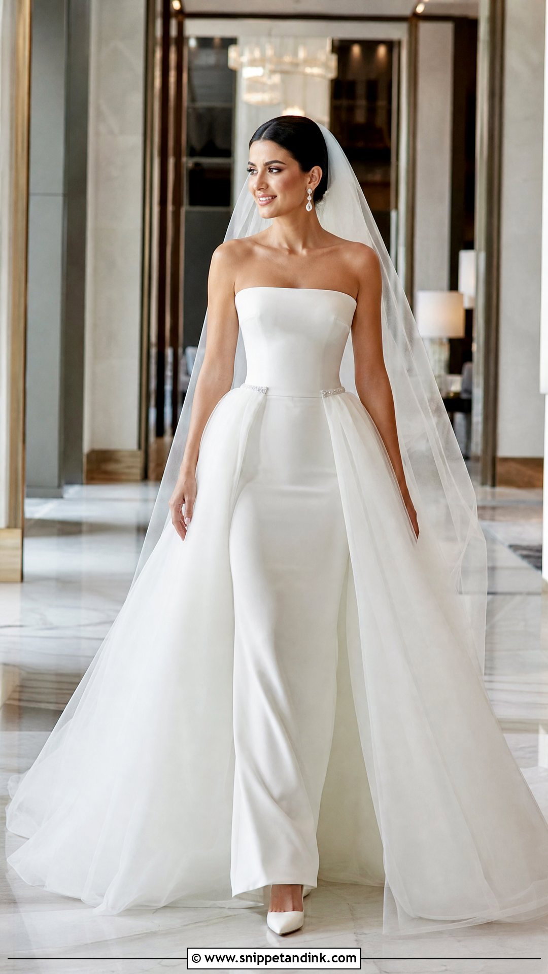 Detachable Overskirt Wedding Dress - Snippet and Ink - 20 Elegant Wedding Dress Inspo Ideas