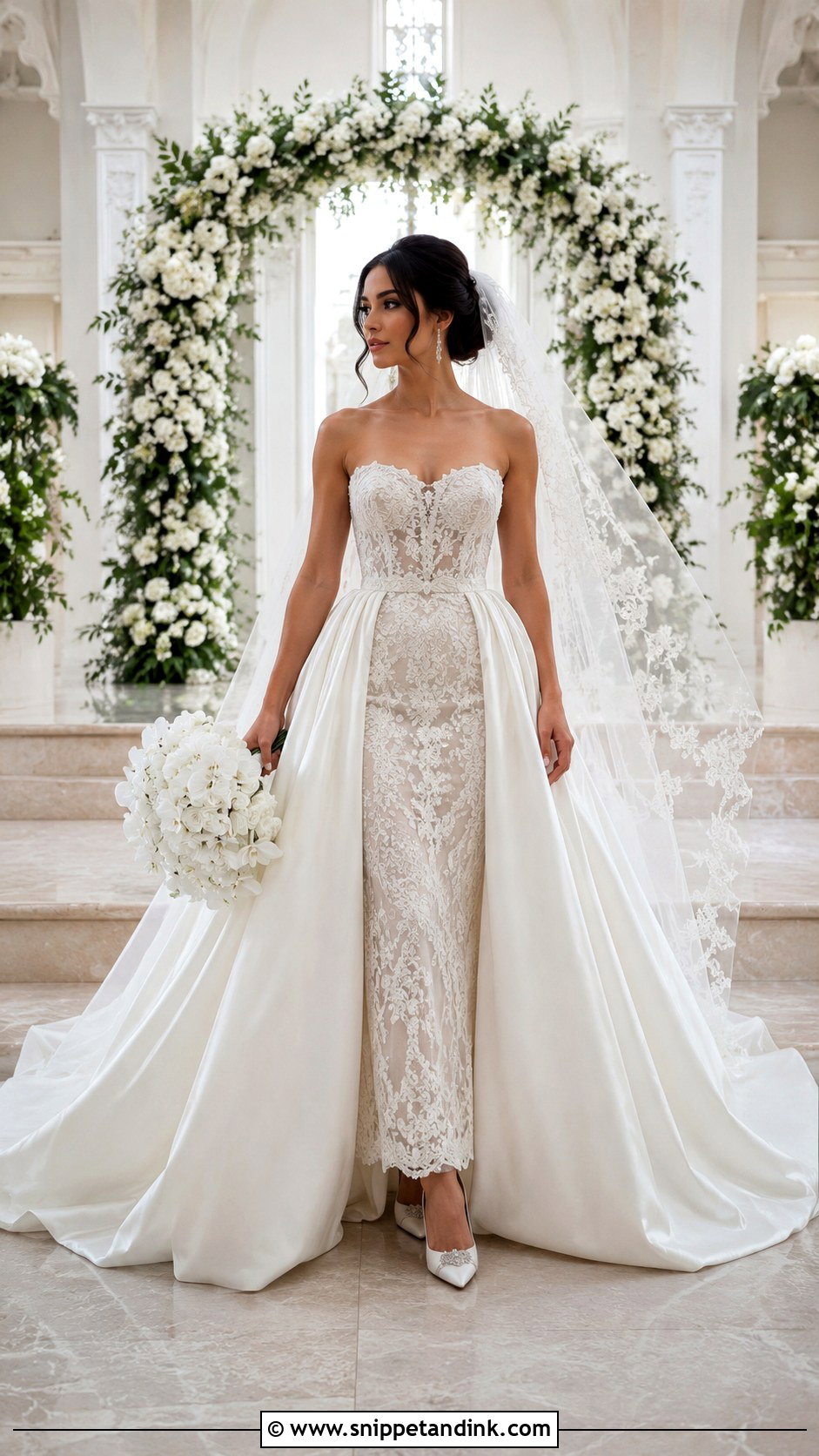 Detachable Overskirt Wedding Dress - Snippet and Ink - 20 Hot Wedding Dress Ideas