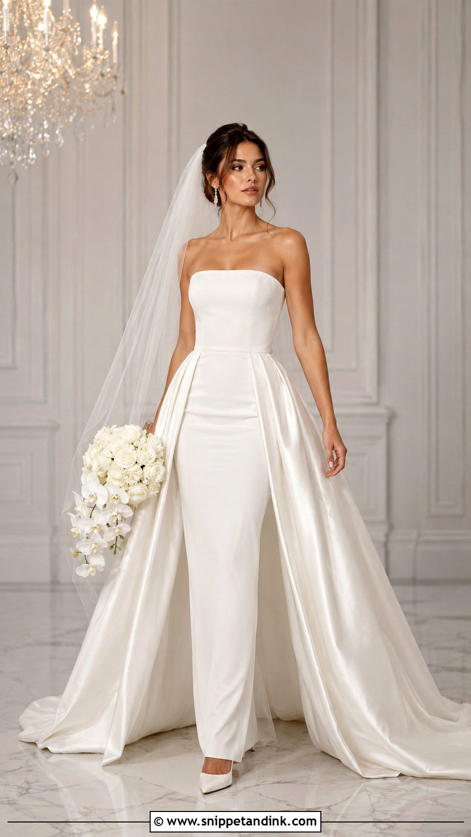 Detachable Overskirt Wedding Dress - Snippet and Ink - 20 Majestic Wedding Dresses