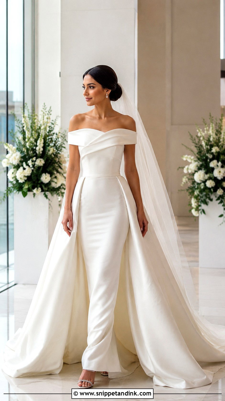 Detachable Overskirt Wedding Dress - Snippet and Ink - 20 Wedding Dress Silhouette Ideas