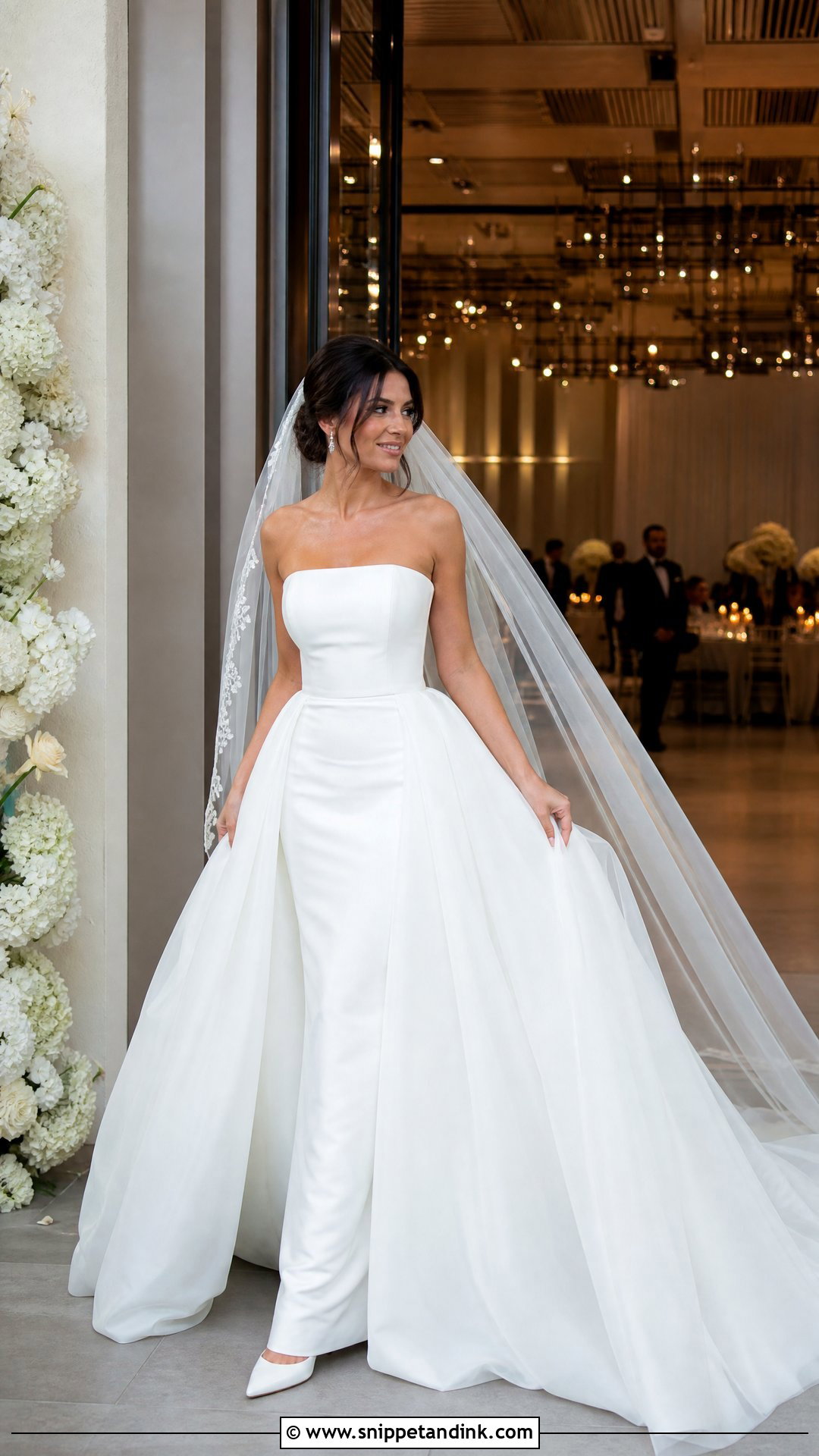 Detachable Overskirt Wedding Dress - Snippet and Ink - 25 High Fashion Wedding Dress Ideas