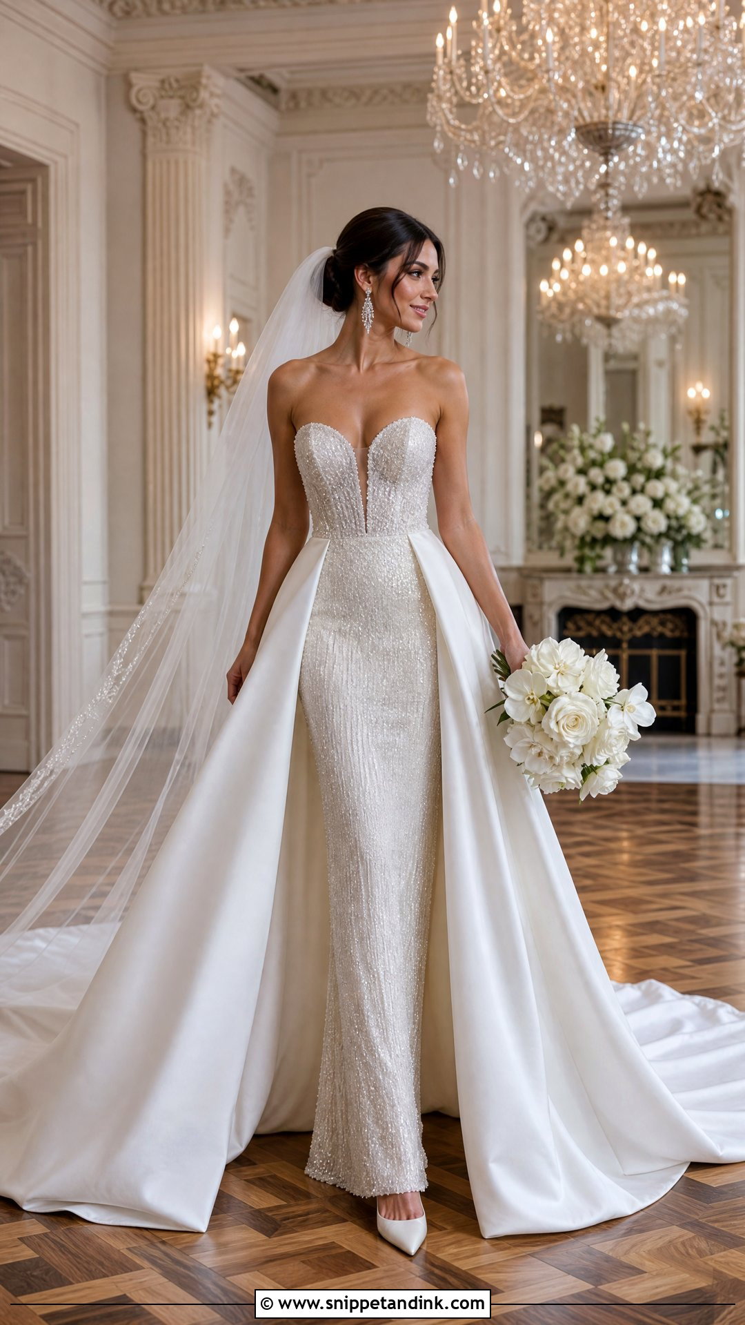Detachable Overskirt Wedding Dress - Snippet and Ink - 25 Luxurious Wedding Dress Ideas