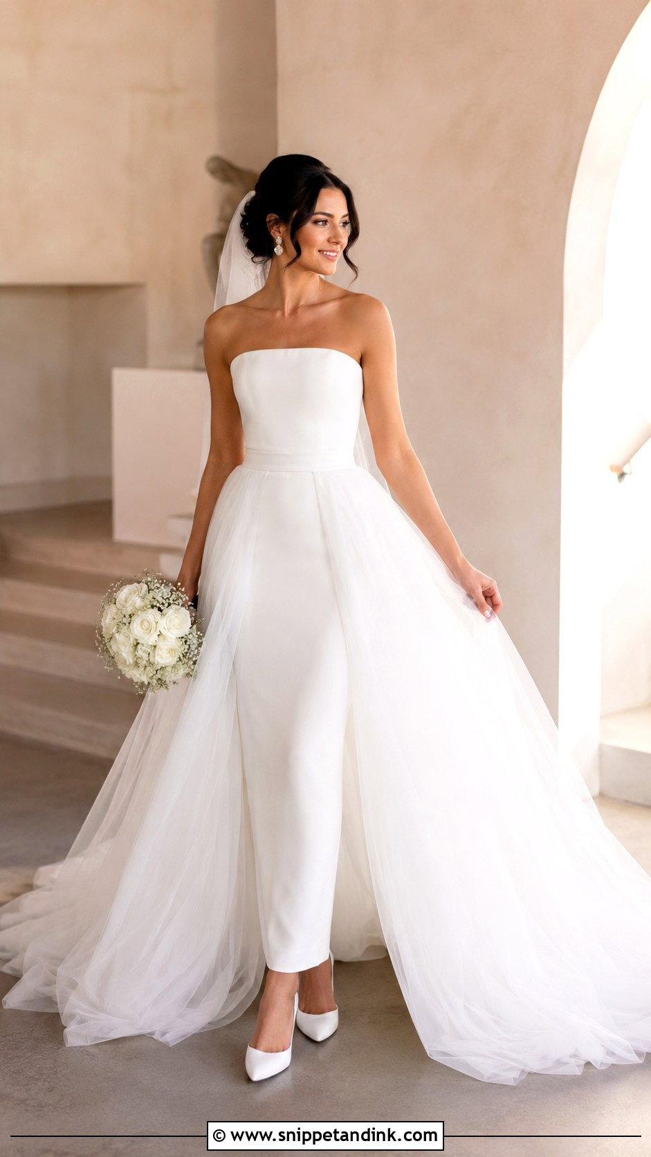 Detachable Overskirt Wedding Dress - Snippet and Ink - 25 Puffy Wedding Dress Ideas