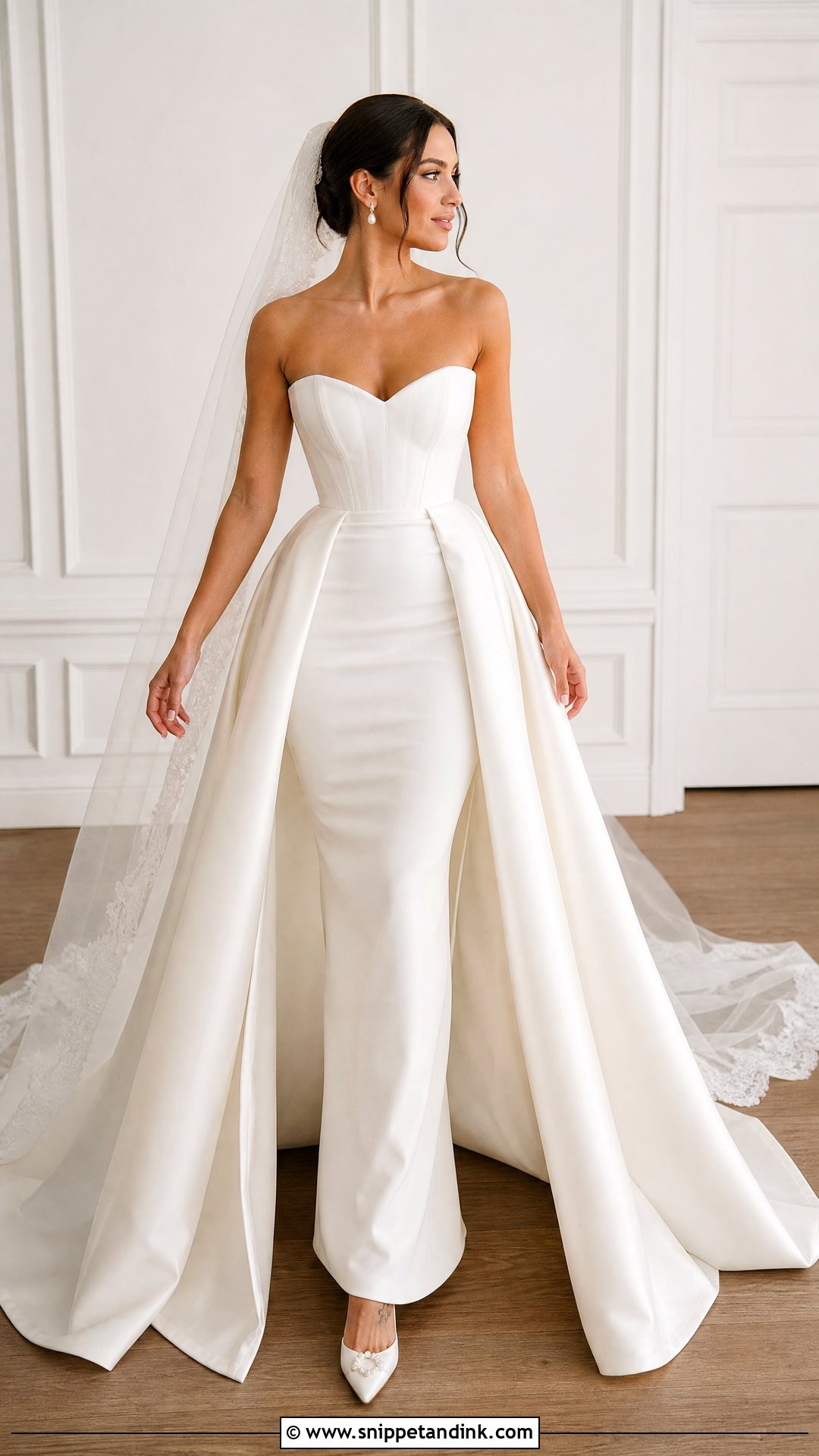 Detachable Overskirt Wedding Dress - Snippet and Ink - 25 Regal Wedding Dress Ideas