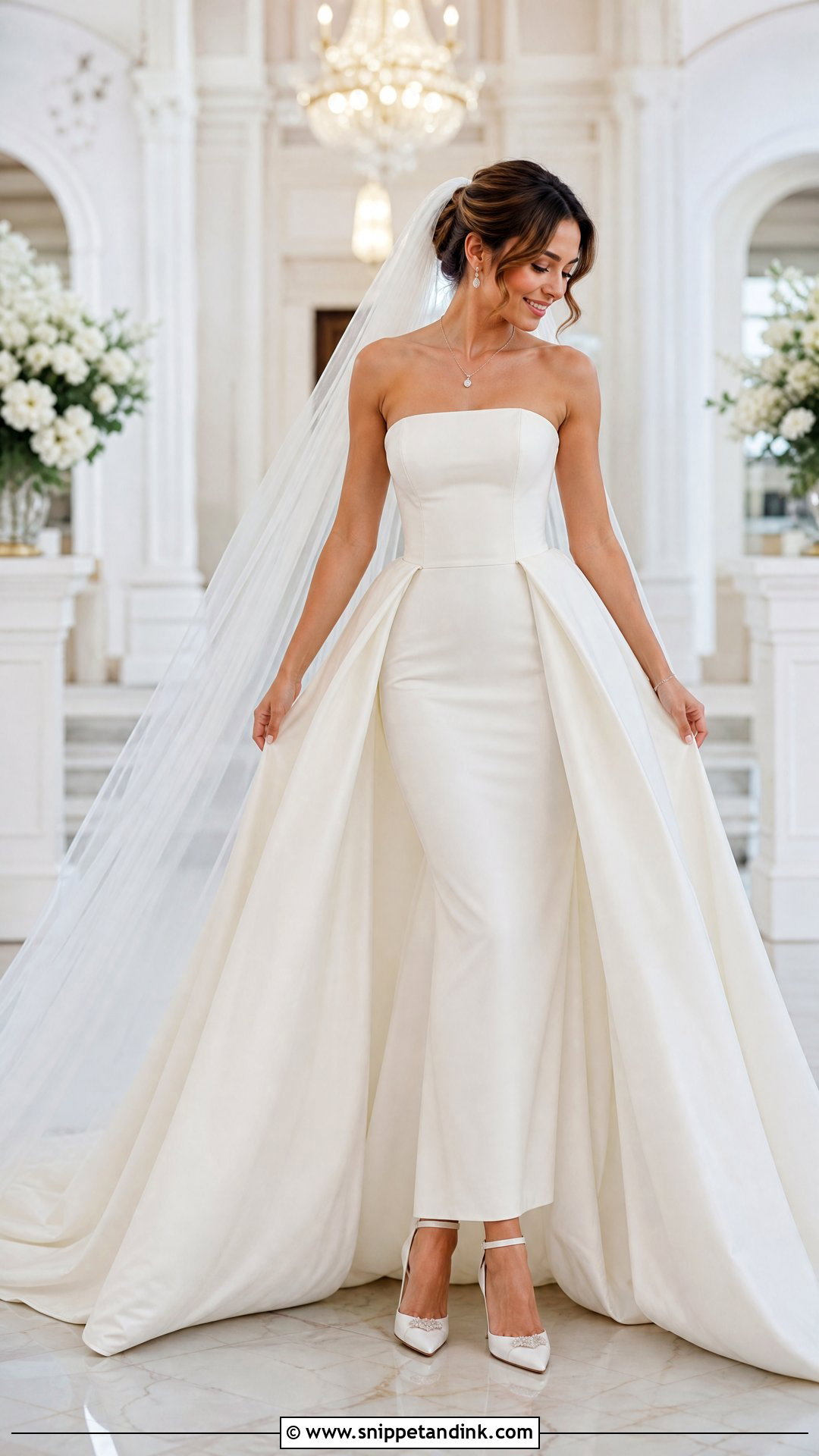 Detachable Overskirt Wedding Dress - Snippet and Ink - 25 Wedding Dresses Inspiration