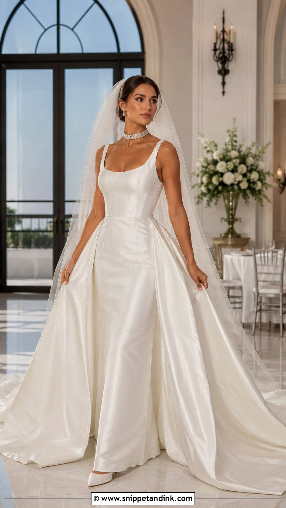 Detachable Overskirt Wedding Dress - Snippet and Ink - 20 Barbra Palvin Wedding Dress Ideas