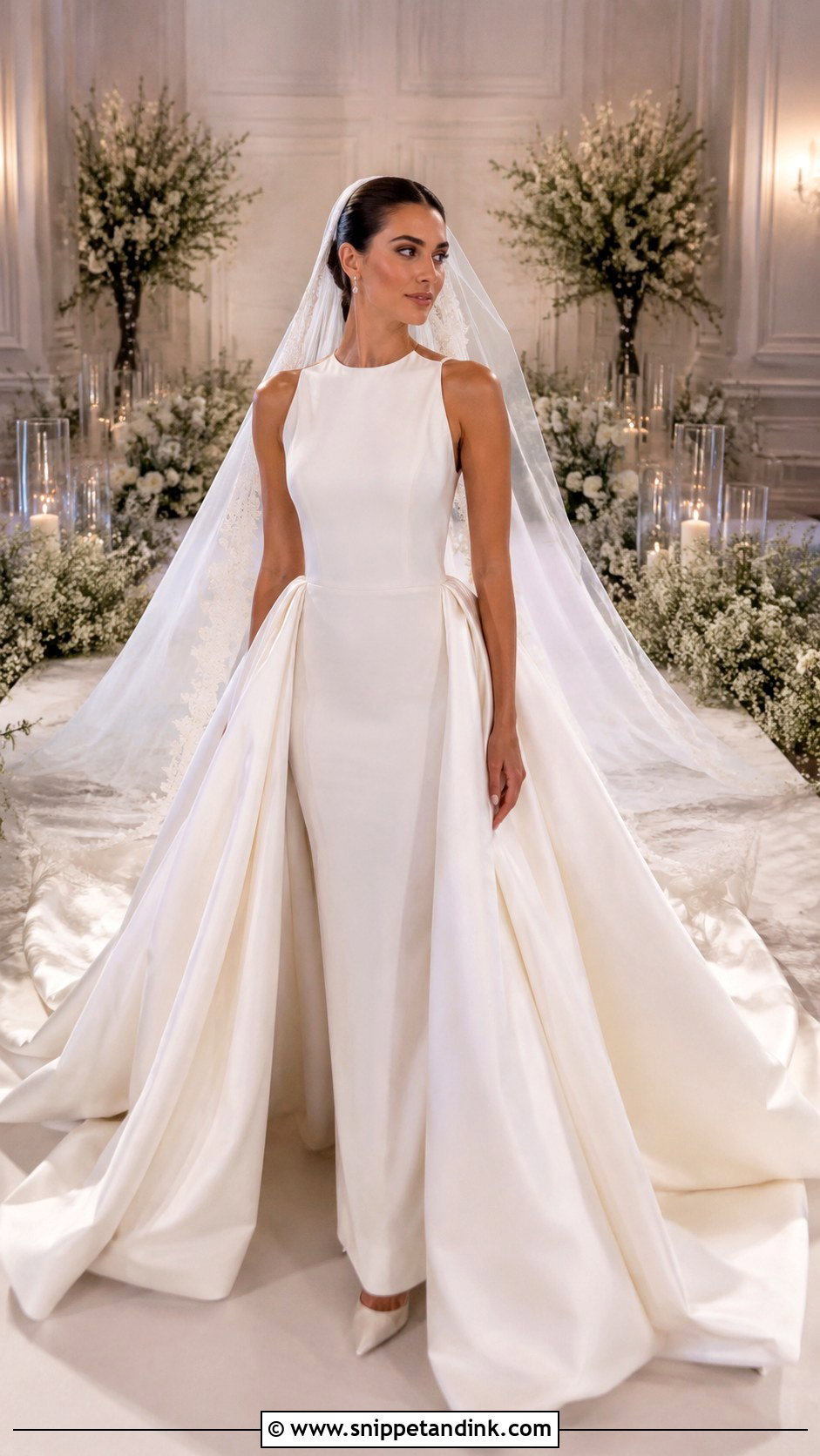 Detachable Overskirt Wedding Dress - Snippet and Ink - 20 Expensive Wedding Dresses