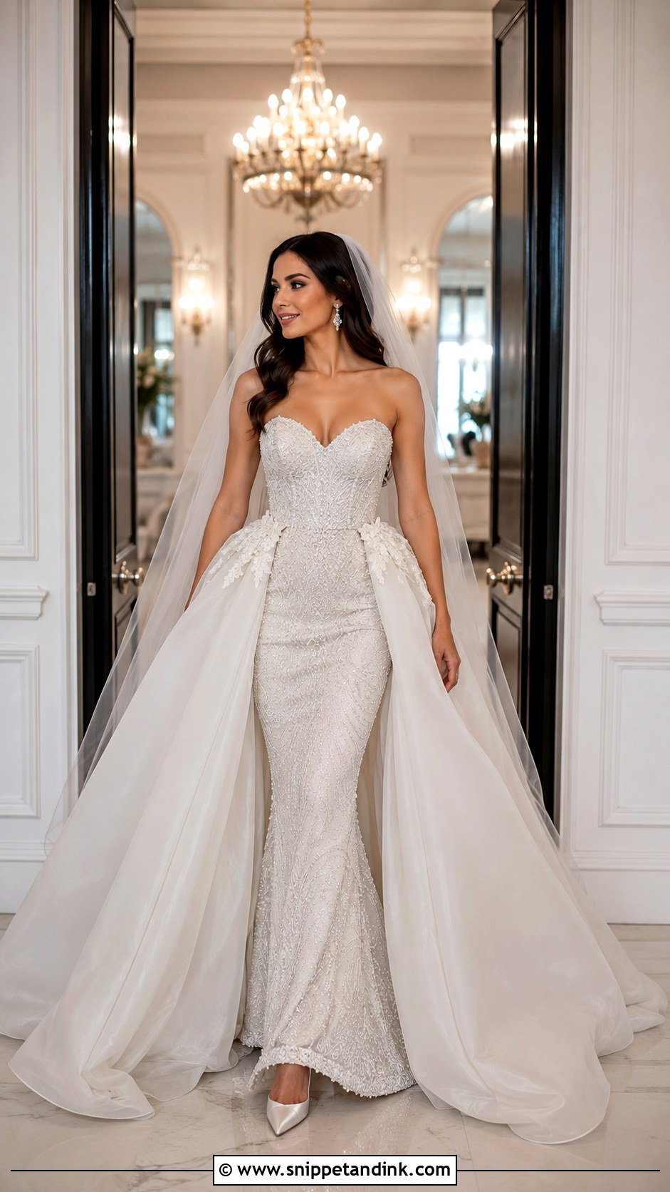 Detachable Overskirt Wedding Dress - Snippet and Ink - 20 Extravagant Wedding Dress Ideas